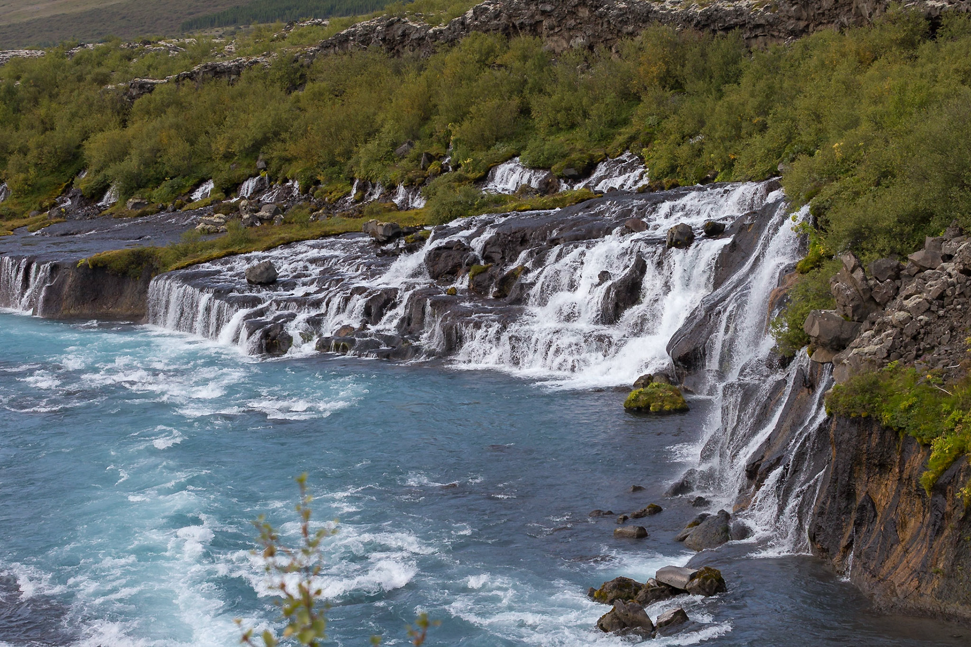 Hraunfossar Waterfall, Borgarbyggđ, iceland [Aug 2018]