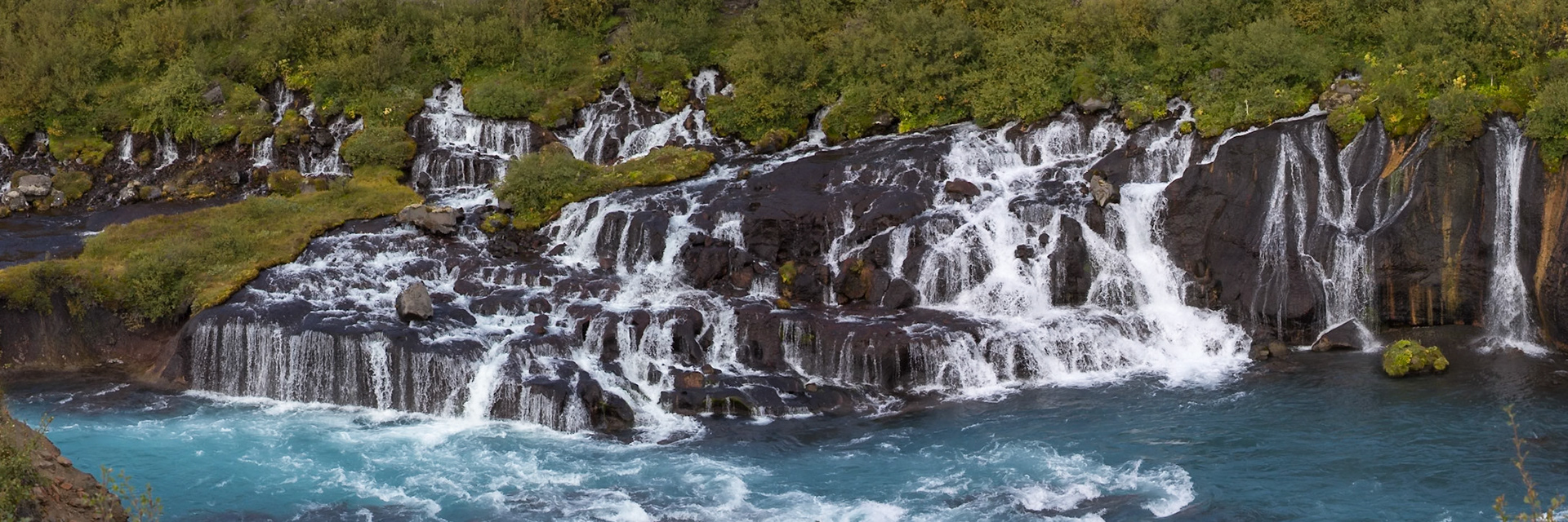 Hraunfossar Waterfall, Borgarbyggđ, iceland [Aug 2018]