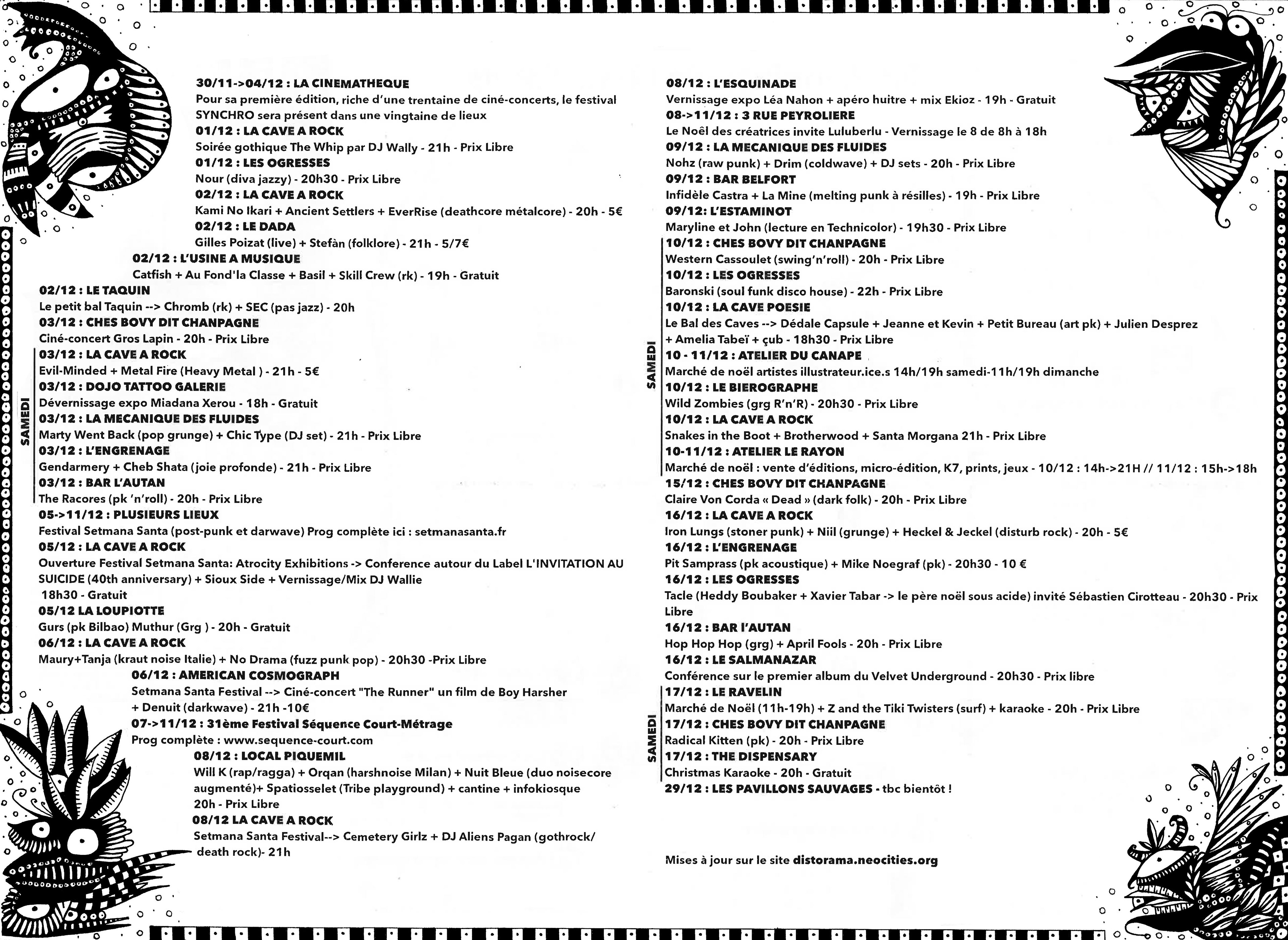 Distorama décembre 2022 programme