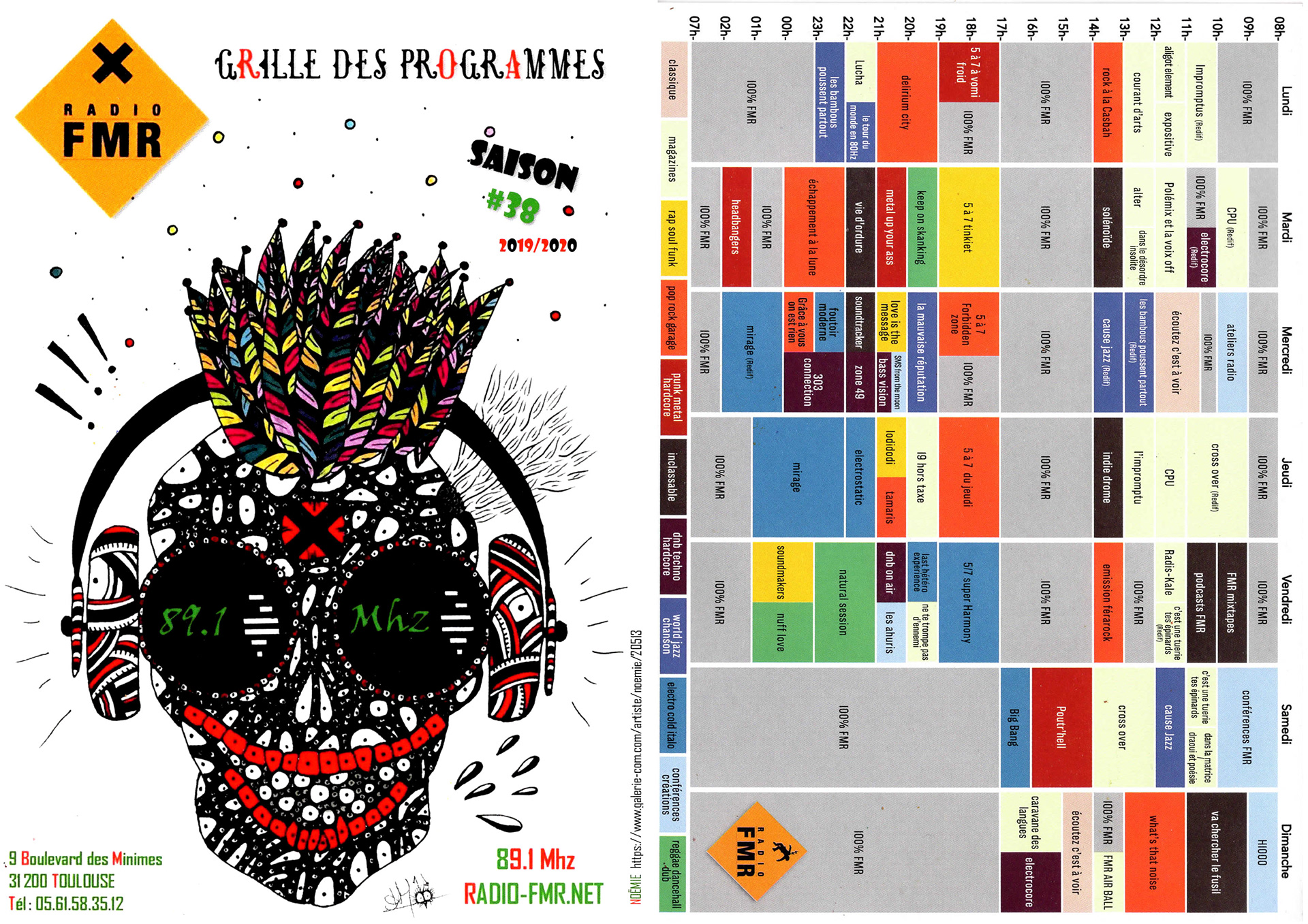 Grille des programmes Radio FMR 2019/2020