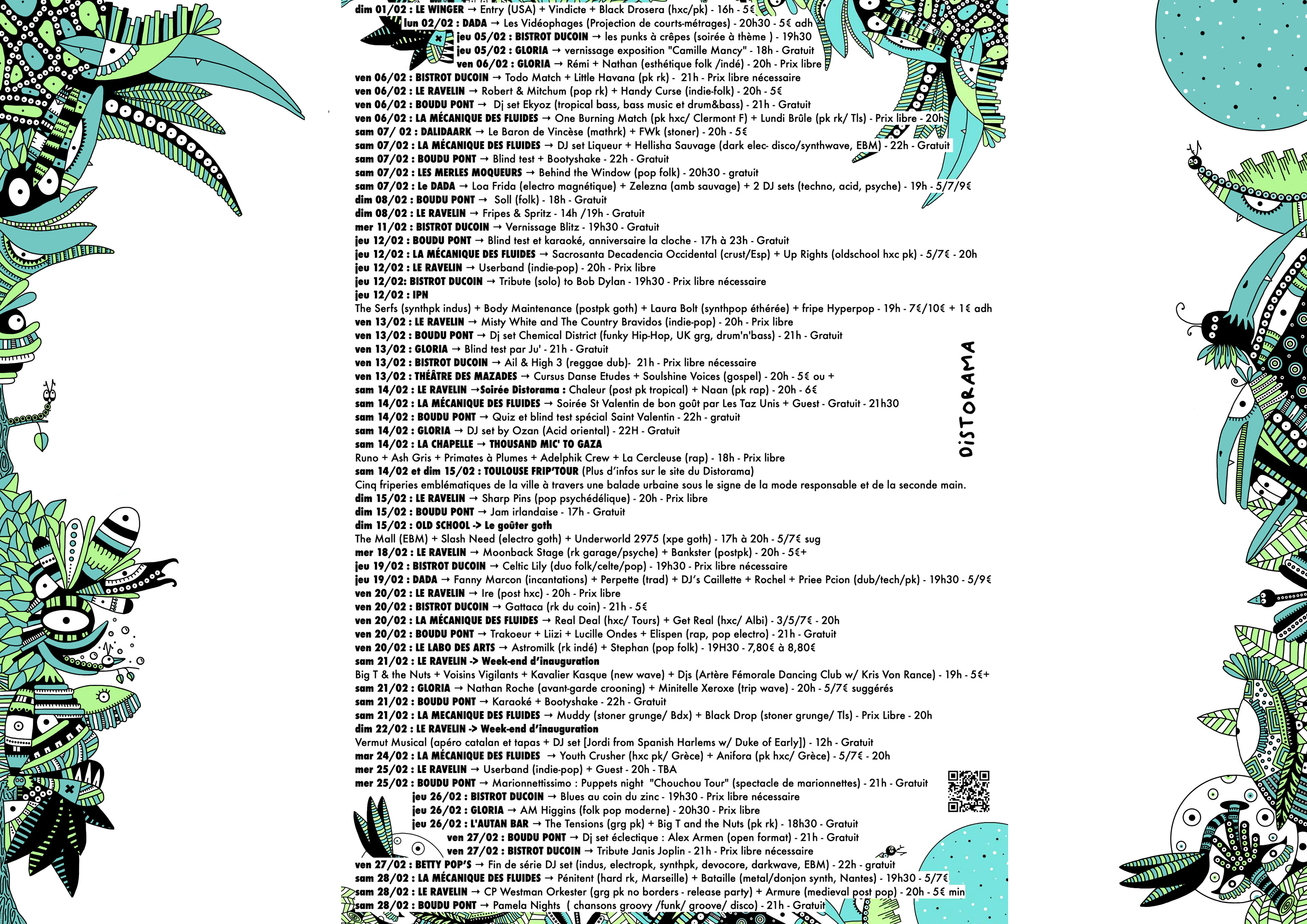 Distorama février 2026 programme