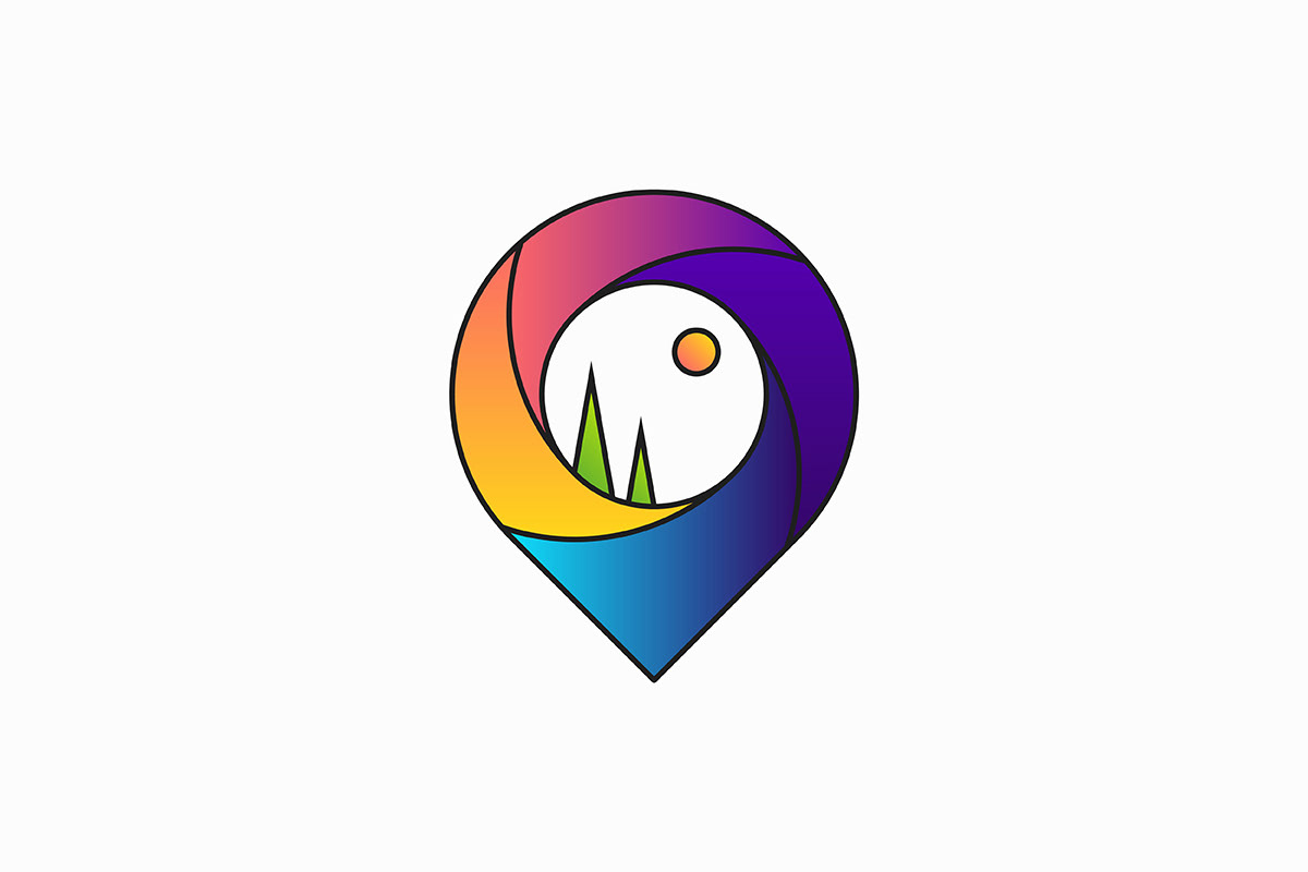 Map pointer logo design