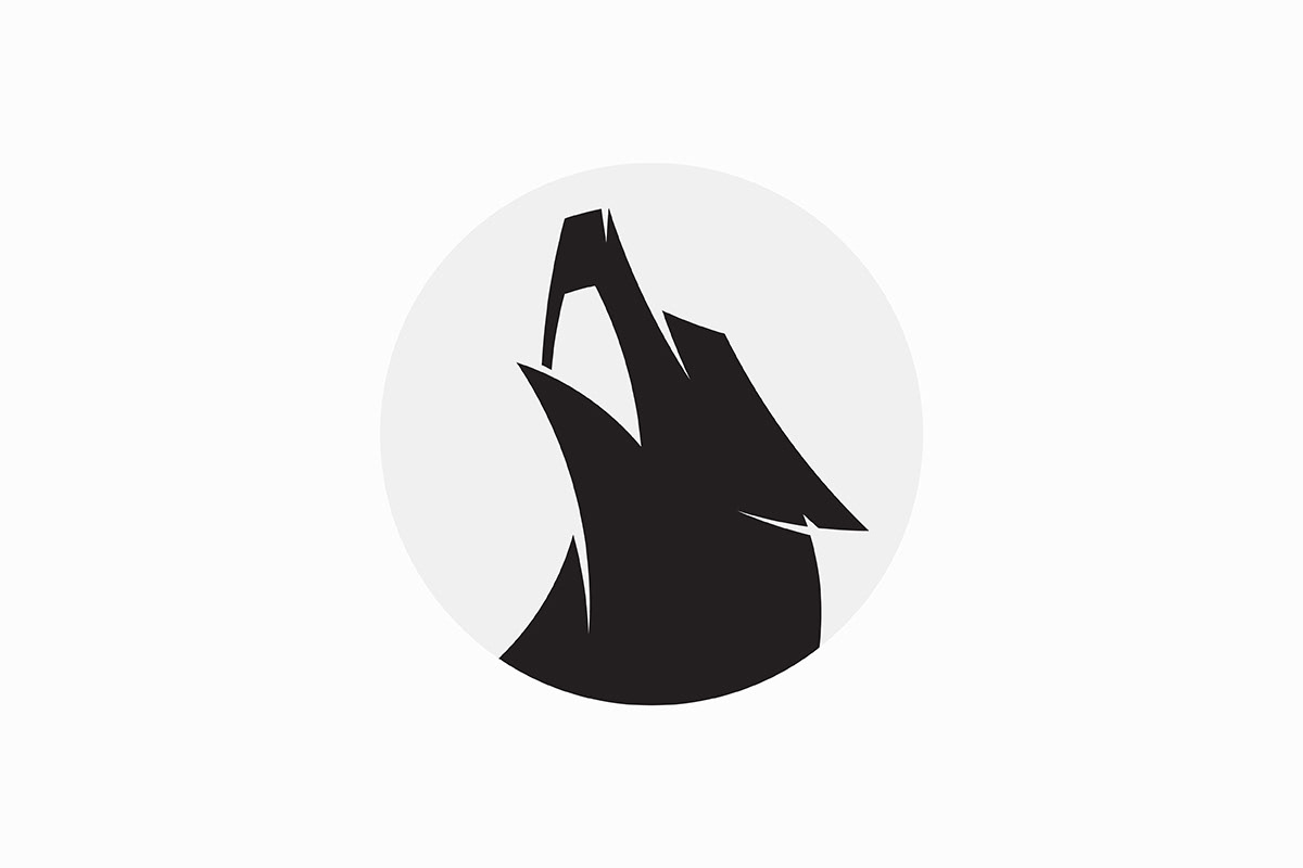 Howling wolf logo design