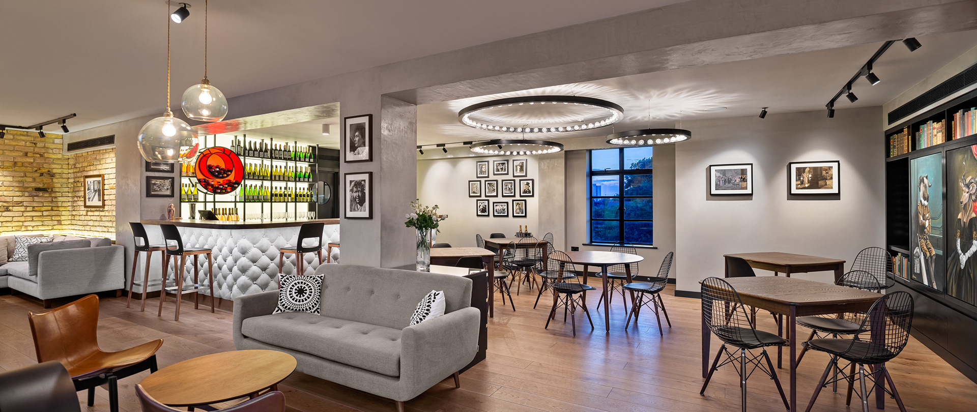 Twickenham Film Studios' private members roof bar. Photography by Marcin Noga.