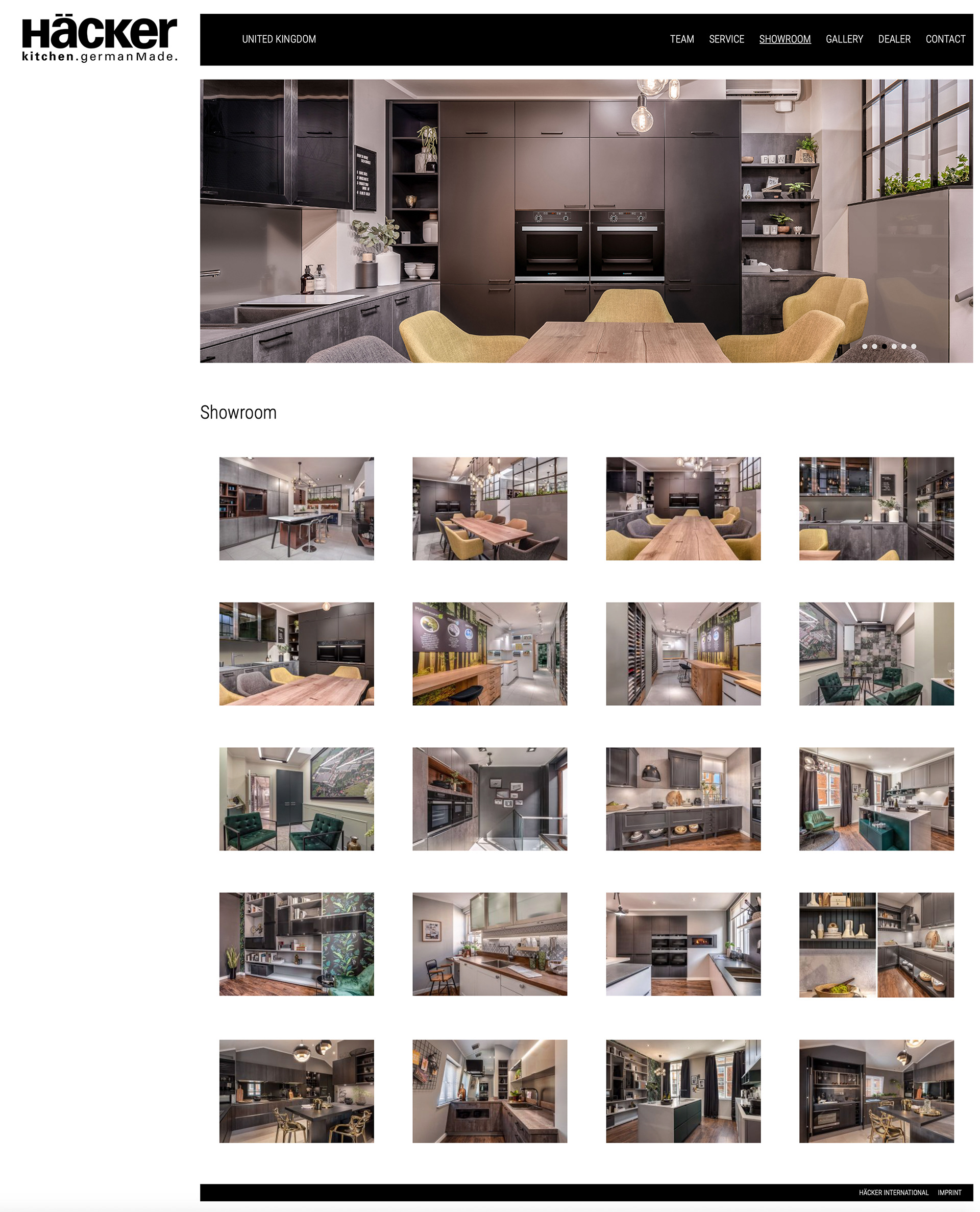 Häcker Kitchen Showroom by London based comercial photographer - Marcin Noga