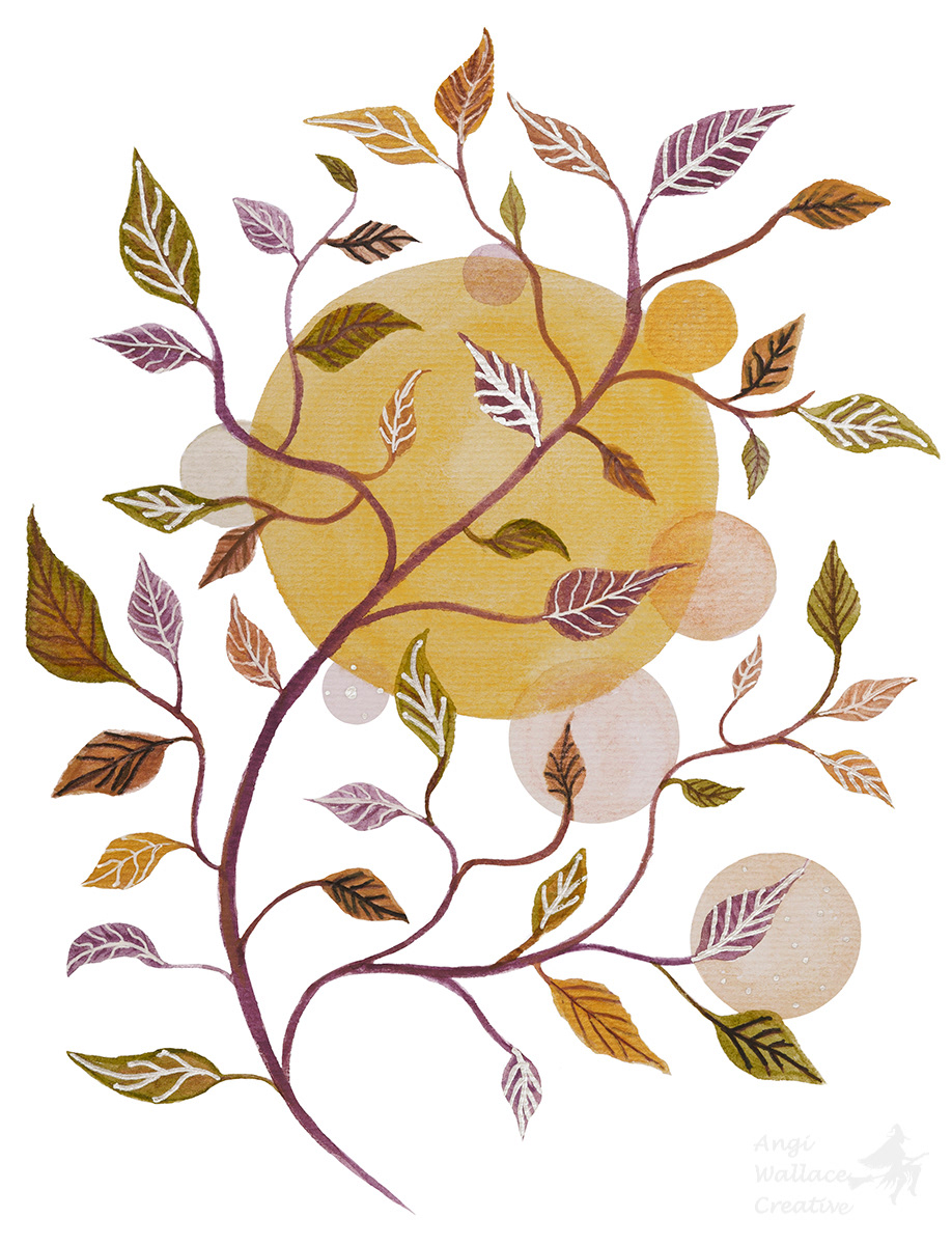 watercolour & gel pen