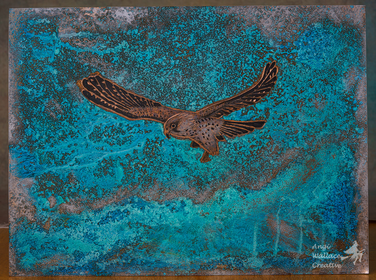 Copper patina art