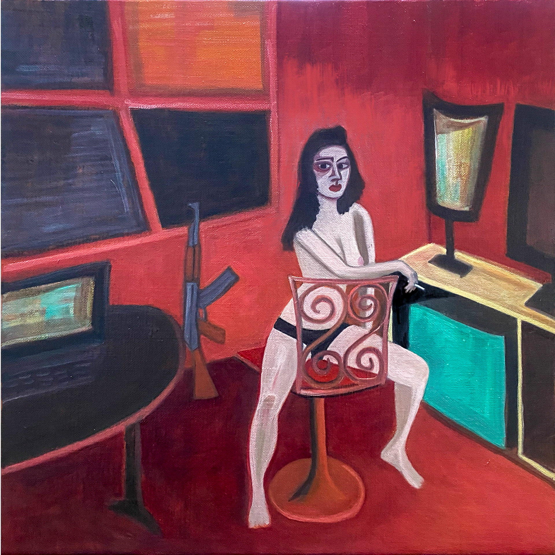 Okgwa-myeon 옥과면: A 45x45cm oil on canvas (January 2025)