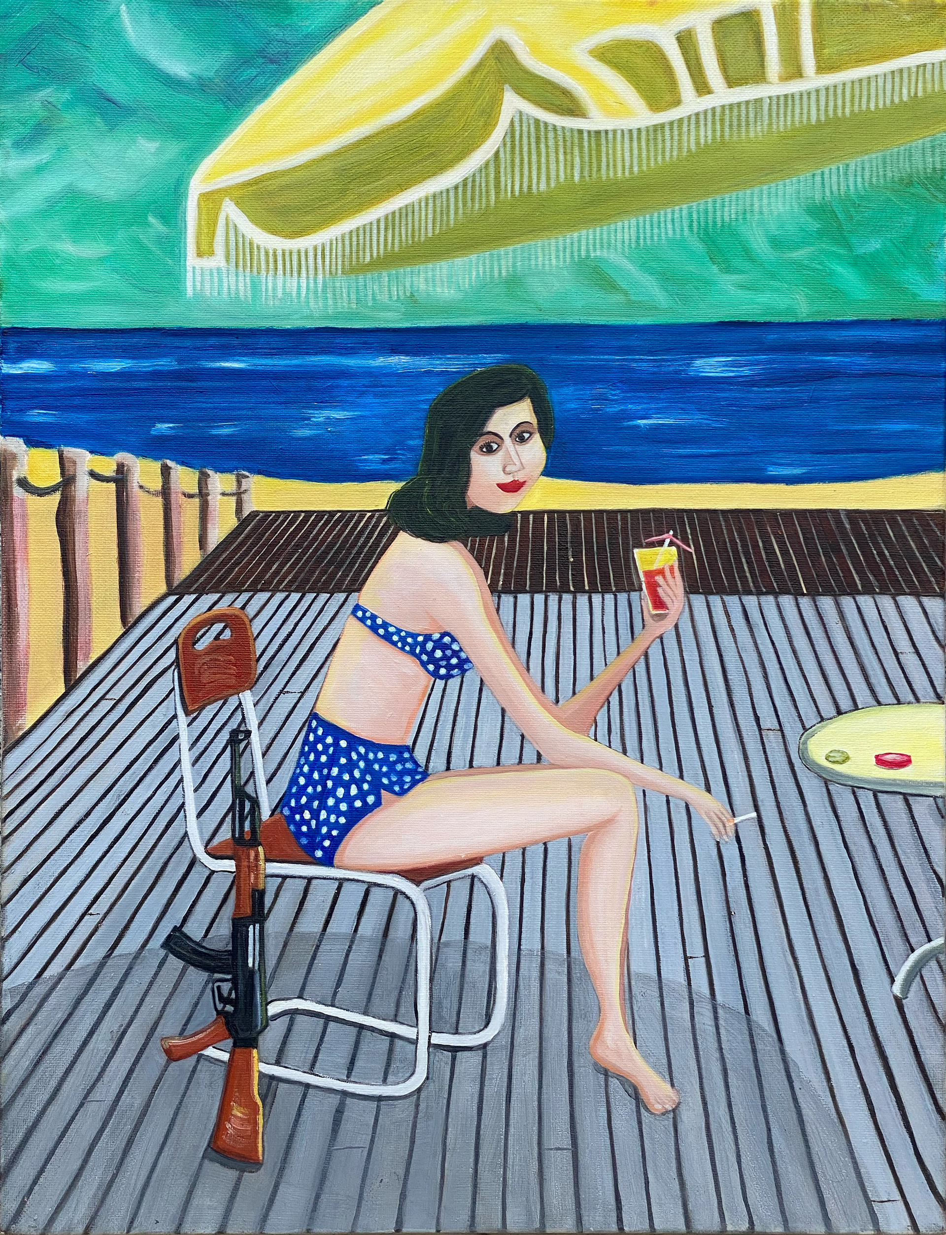 Tequila Sunrise: A 41 x 53cm Oil on Canvas (June 2024) 