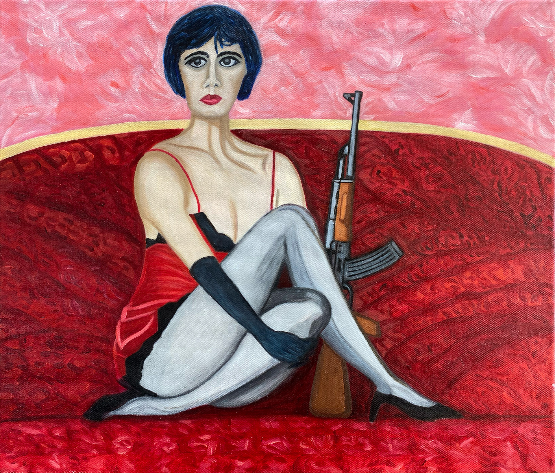 Red Sofa: A 53 x 43cm Oil on Canvas (November 2024)