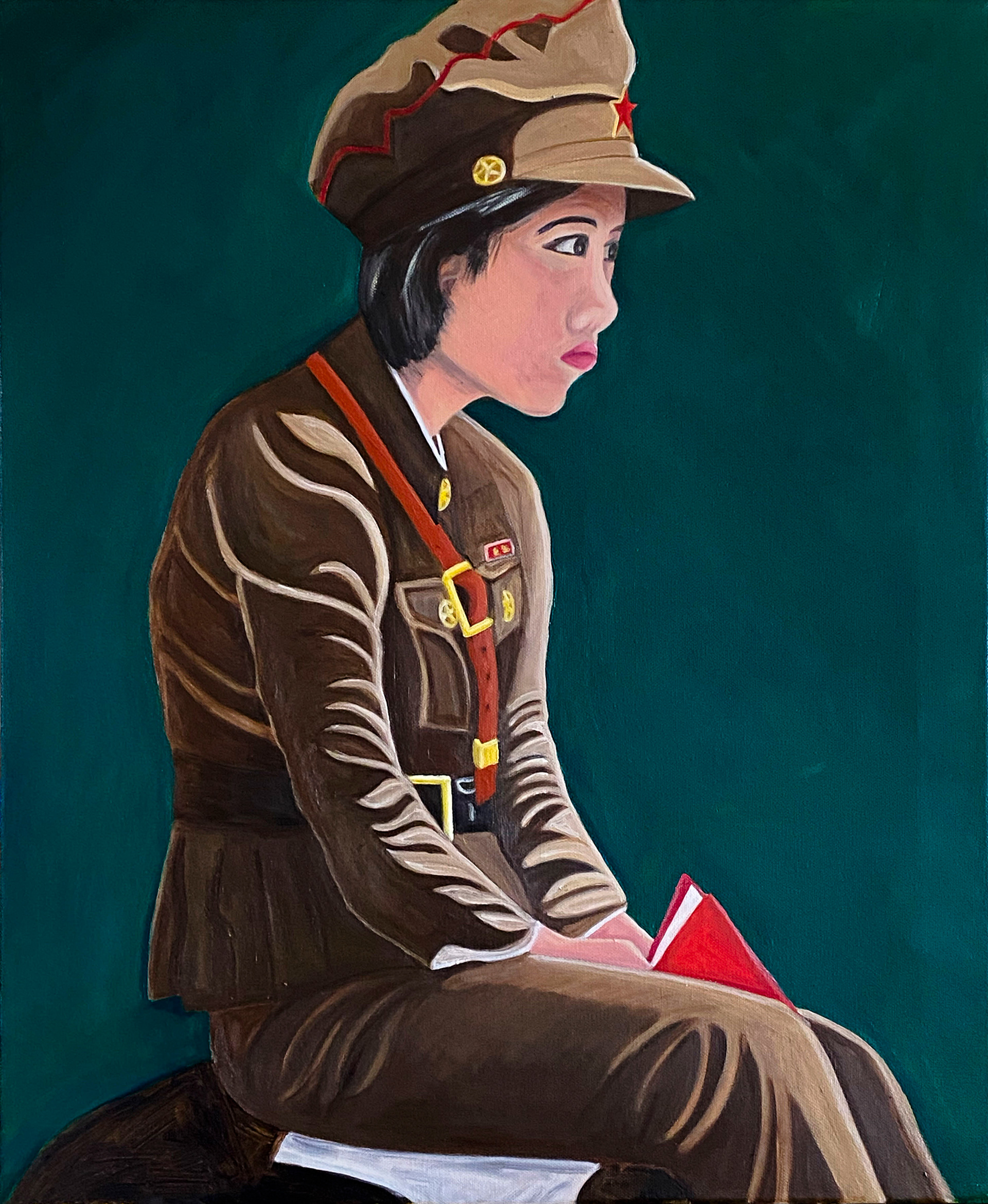 Partisan Girl. A 50 x 60cm Oil on Canvas (January 2024).