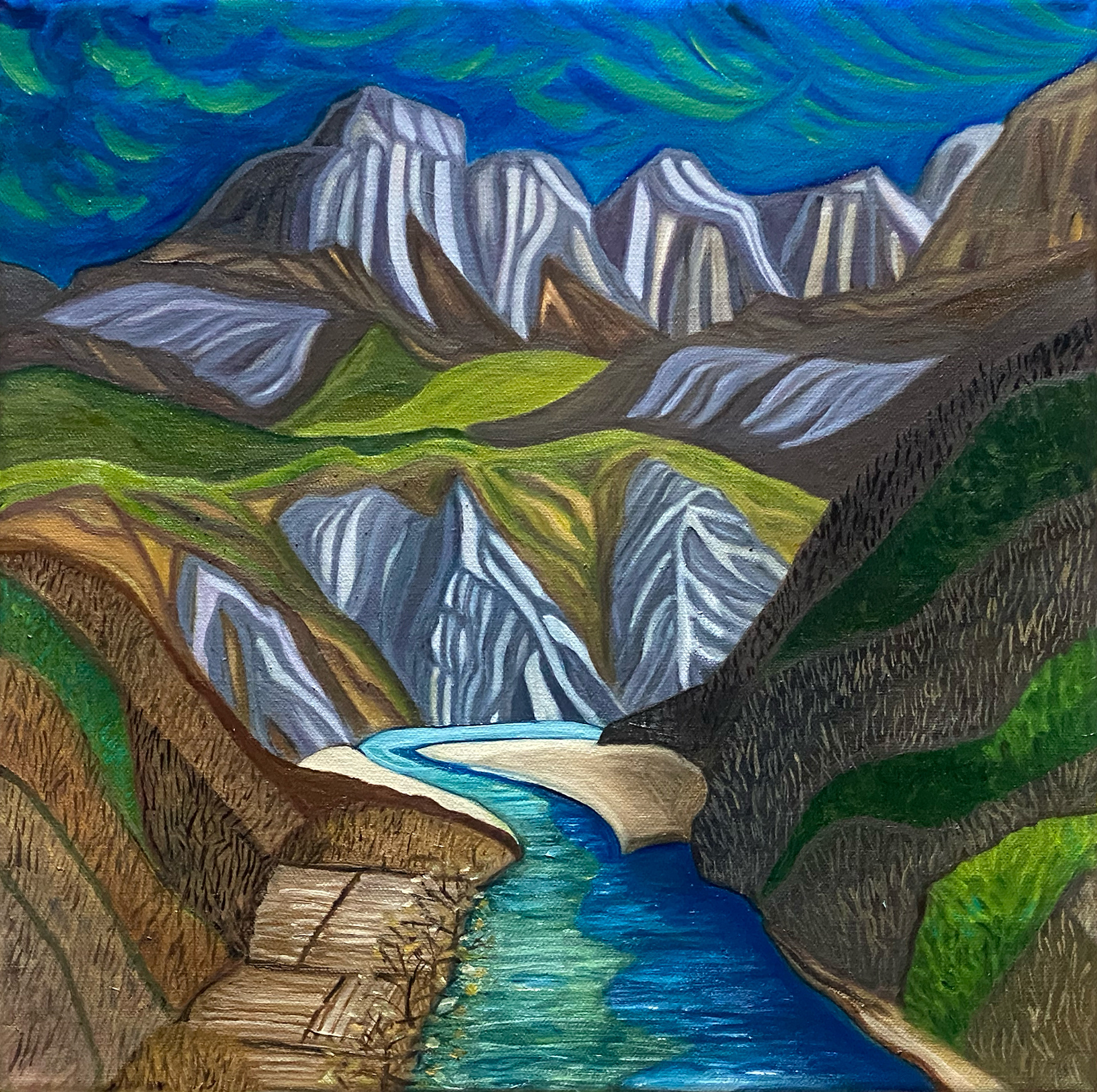 Cheongryangsan: A 38 x 38cm oil on canvas (December 2024)