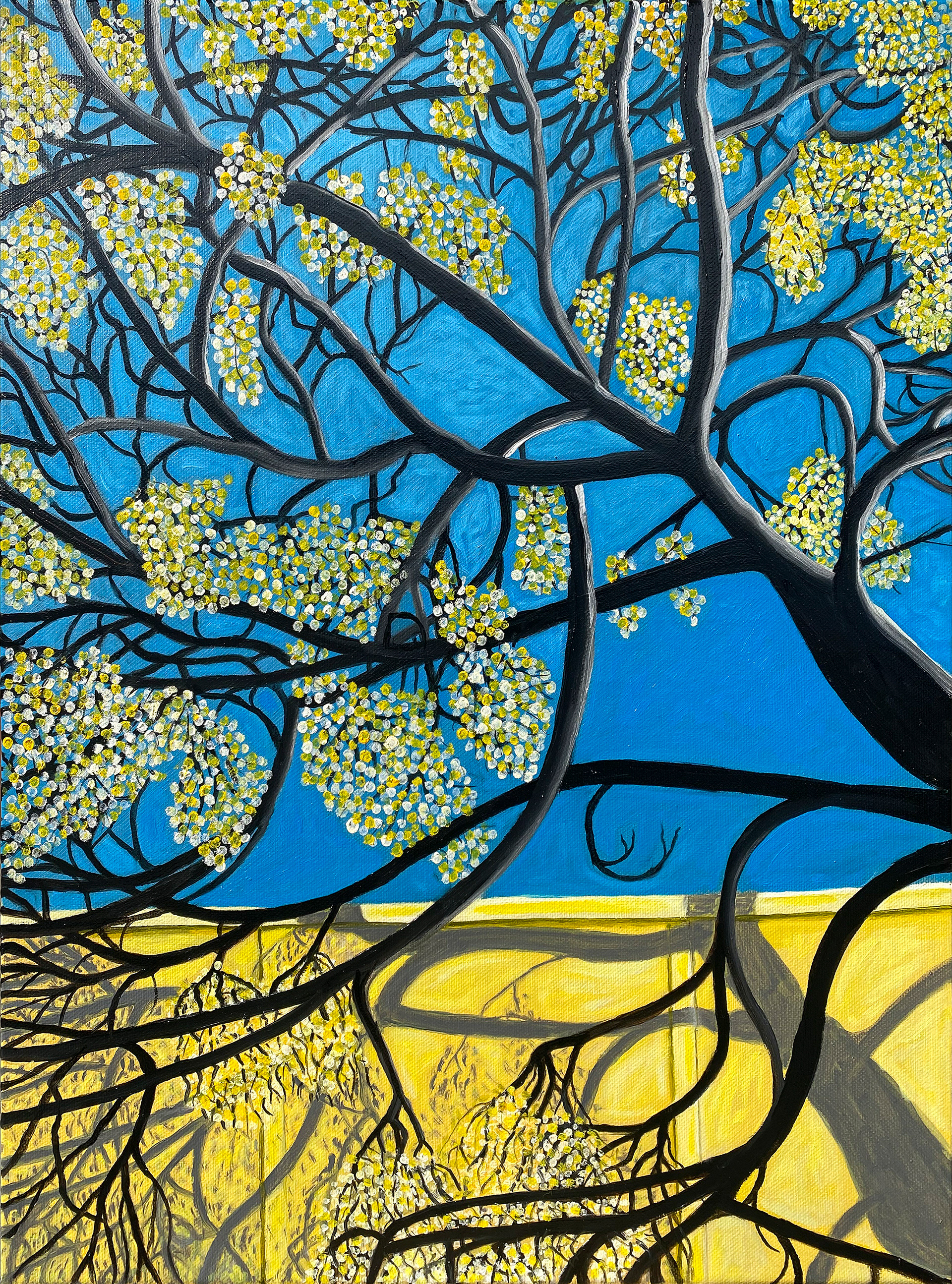 Chinaberry tree in early winter Yeonggwang-gun South Korea. a 41 x 53cm 2021 (SOLD)