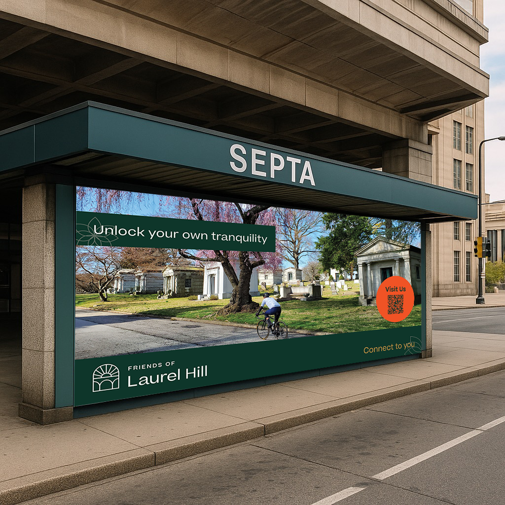 Bus station wrap mockup