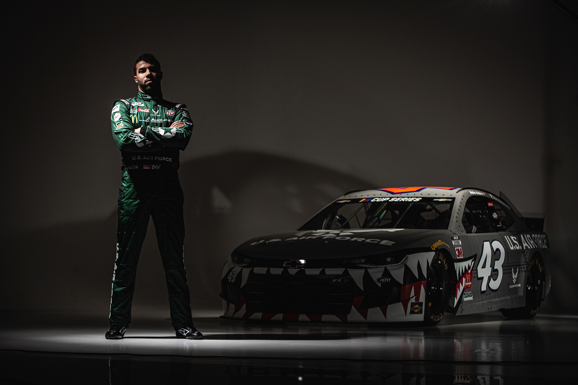 Bubba Wallace, Air Force #43 Richard Petty Motorsports Chevrolet Camaro