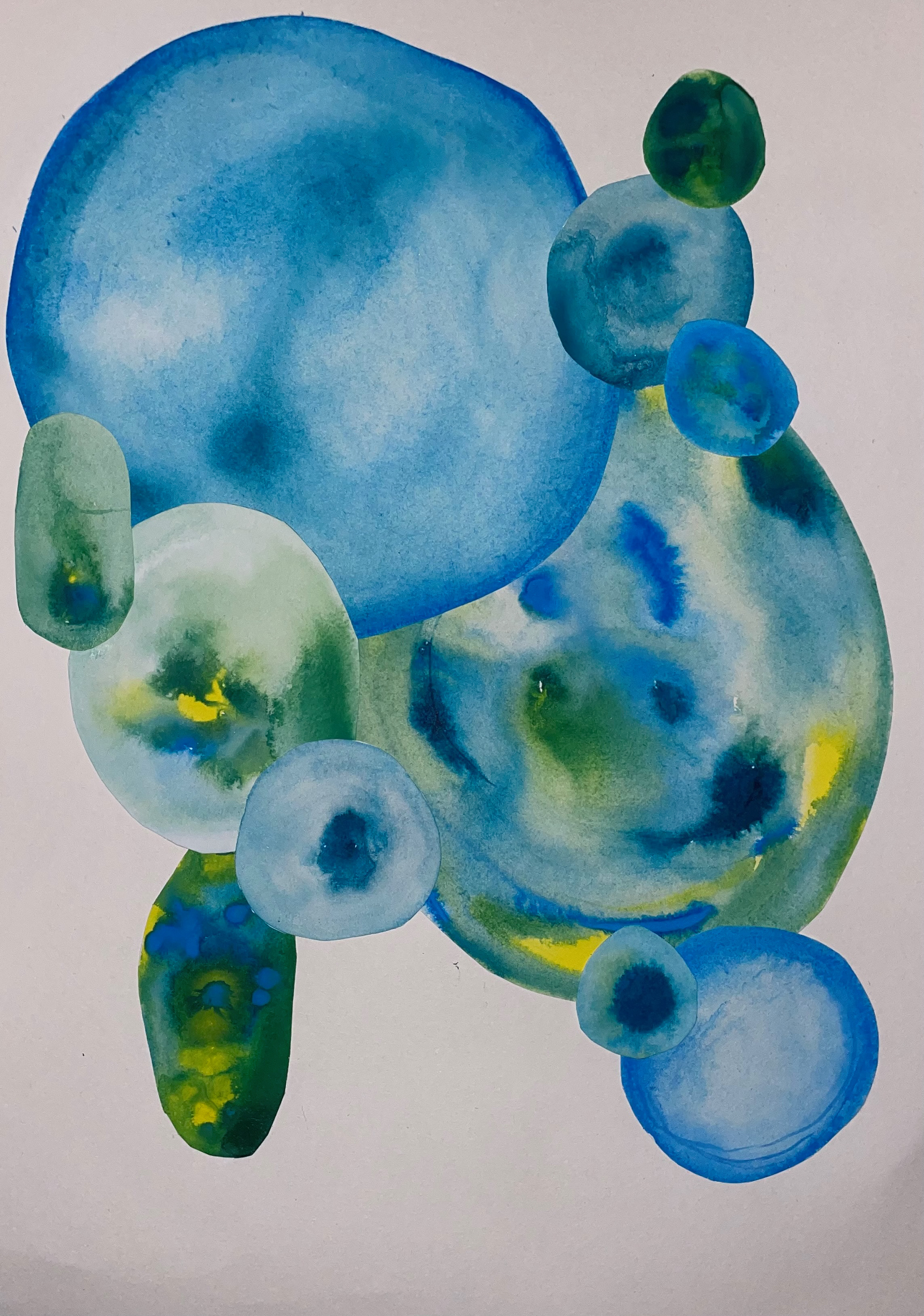 'Abstract ink with paper cut'