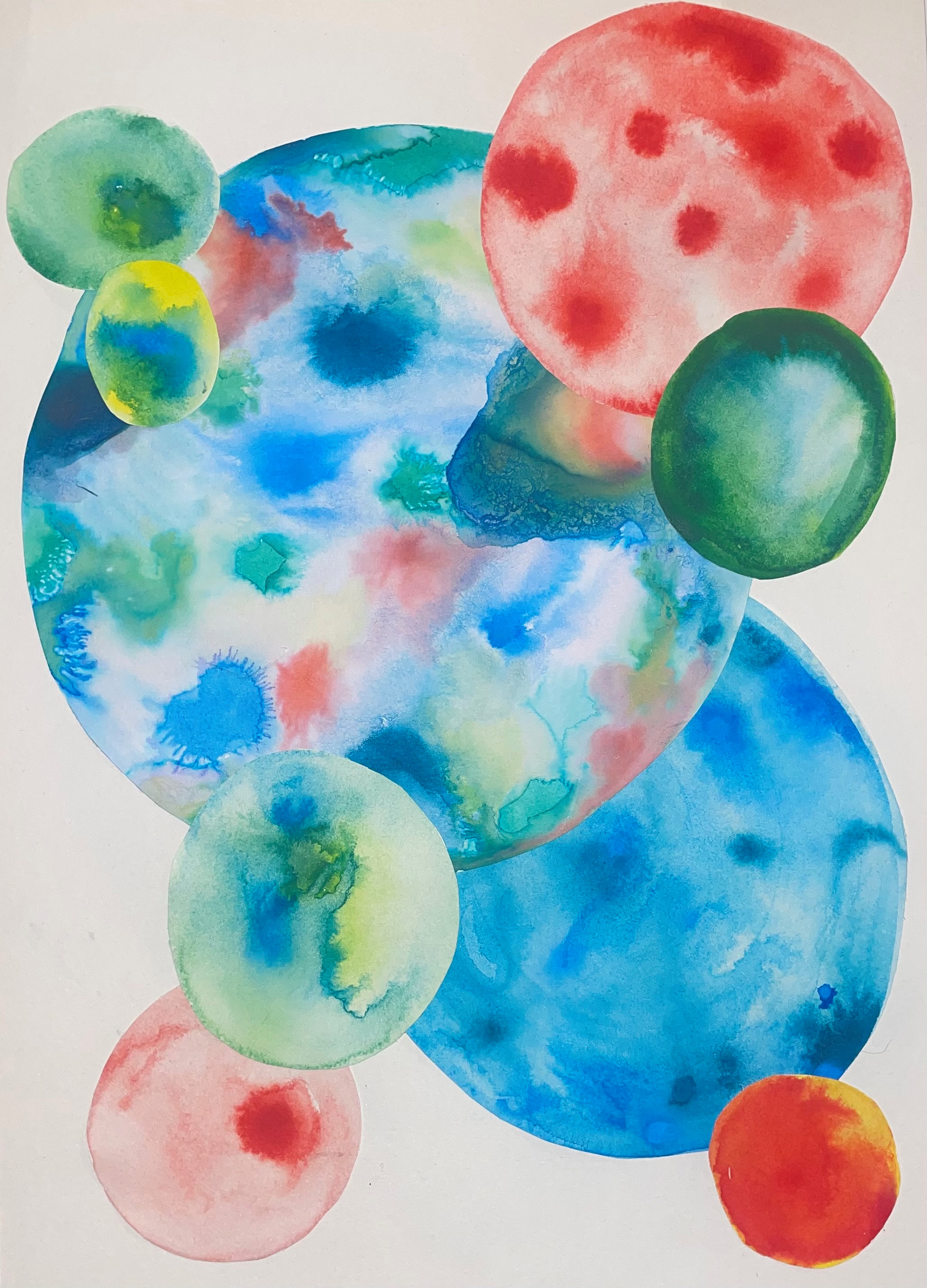 'Abstract ink with paper cut'