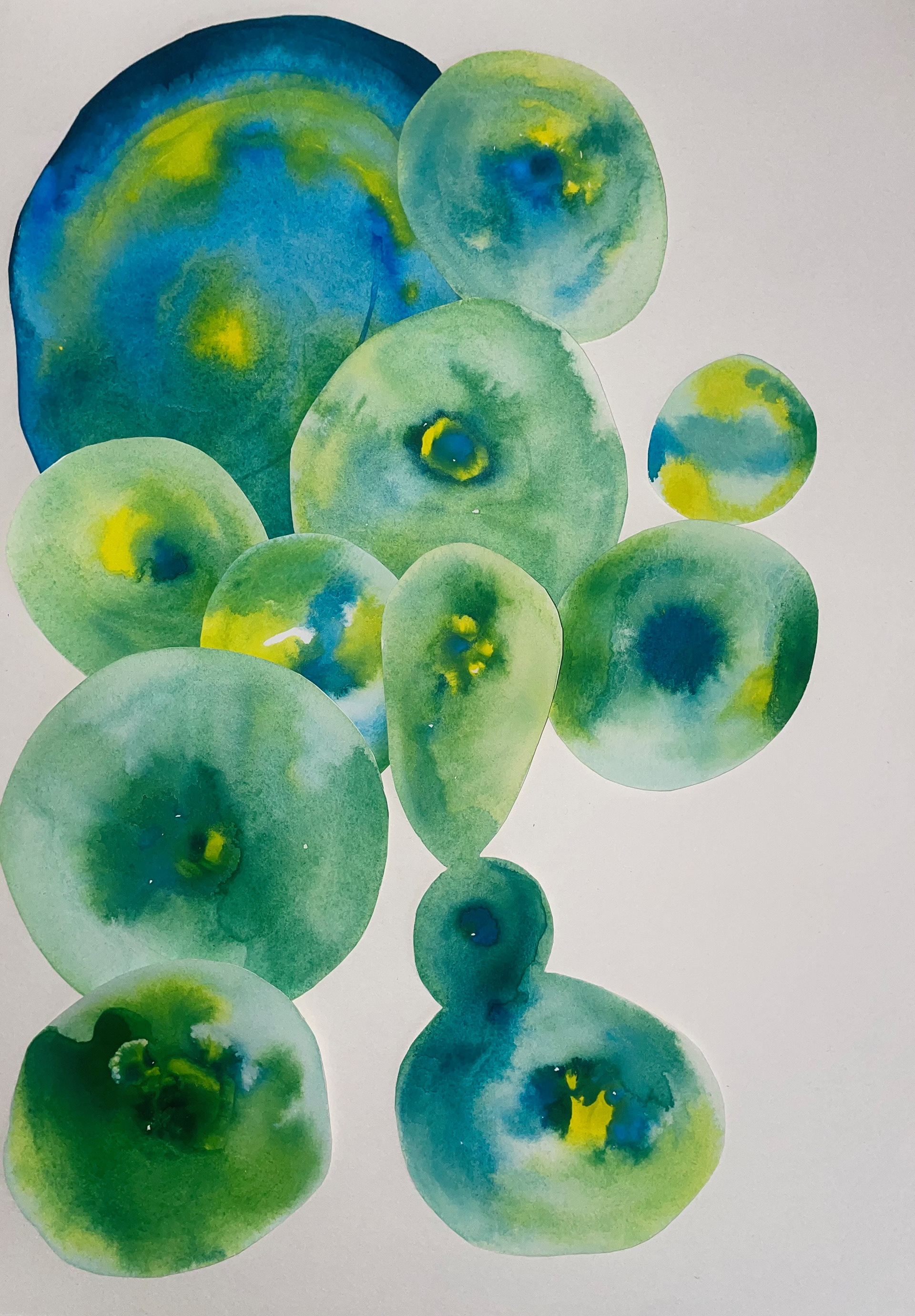 'Abstract ink with paper cut'