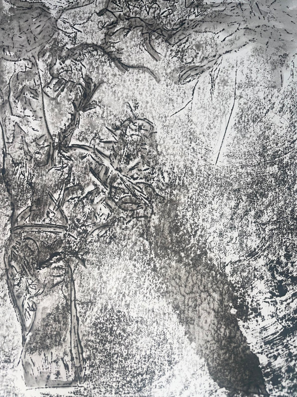 'Bamboo root etching' 