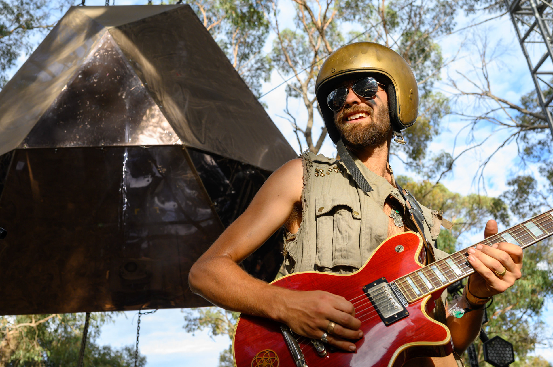Zane at Market stage cleanup