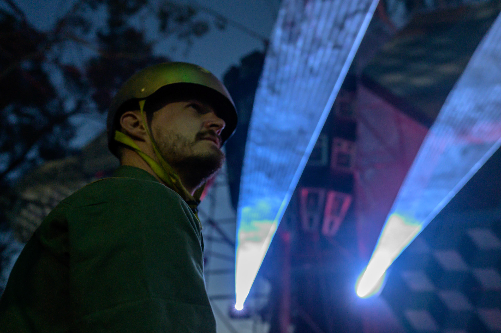 Neil at early morning Market stage cleanup