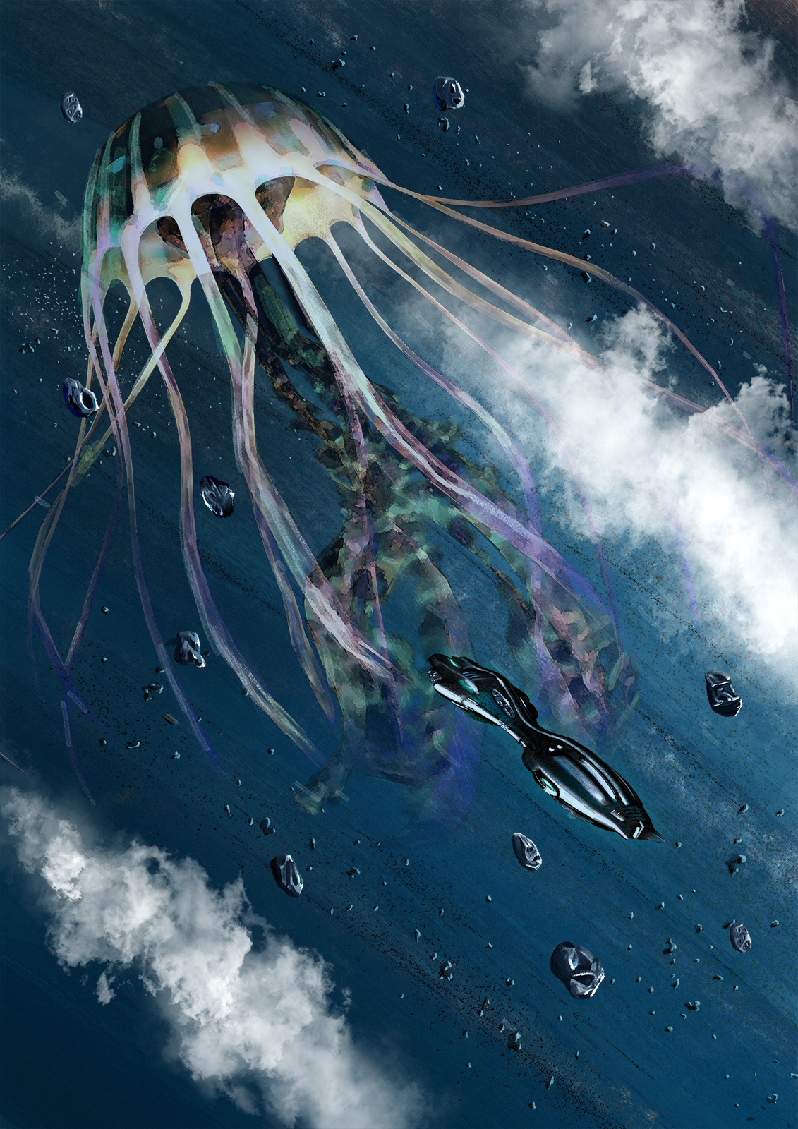 Innenillustration für die Nebular Buchserie von Thomas Rabenstein