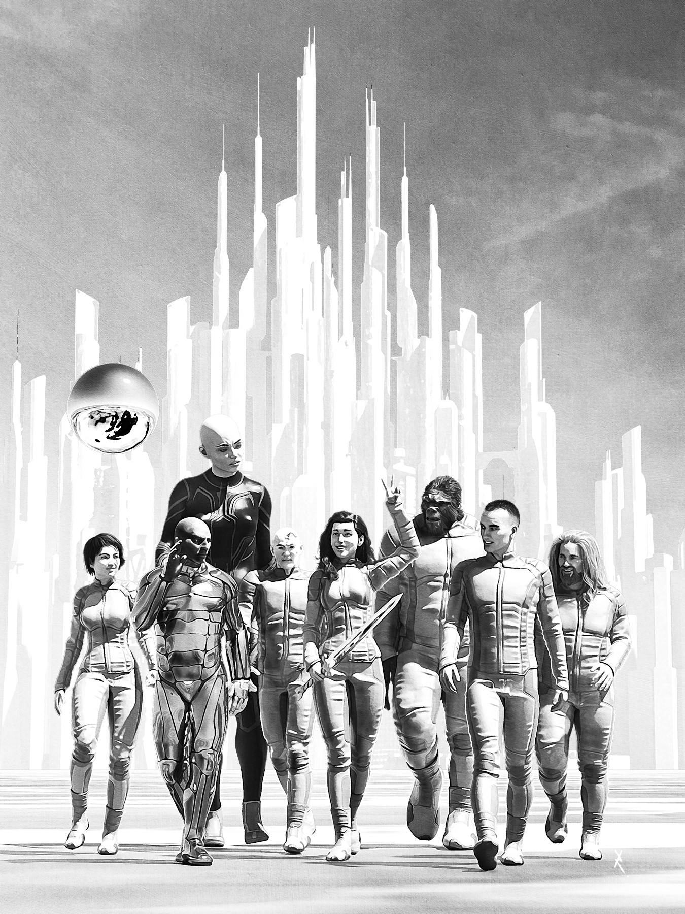 Innenillustration für die Nebular Buchserie von Thomas Rabenstein