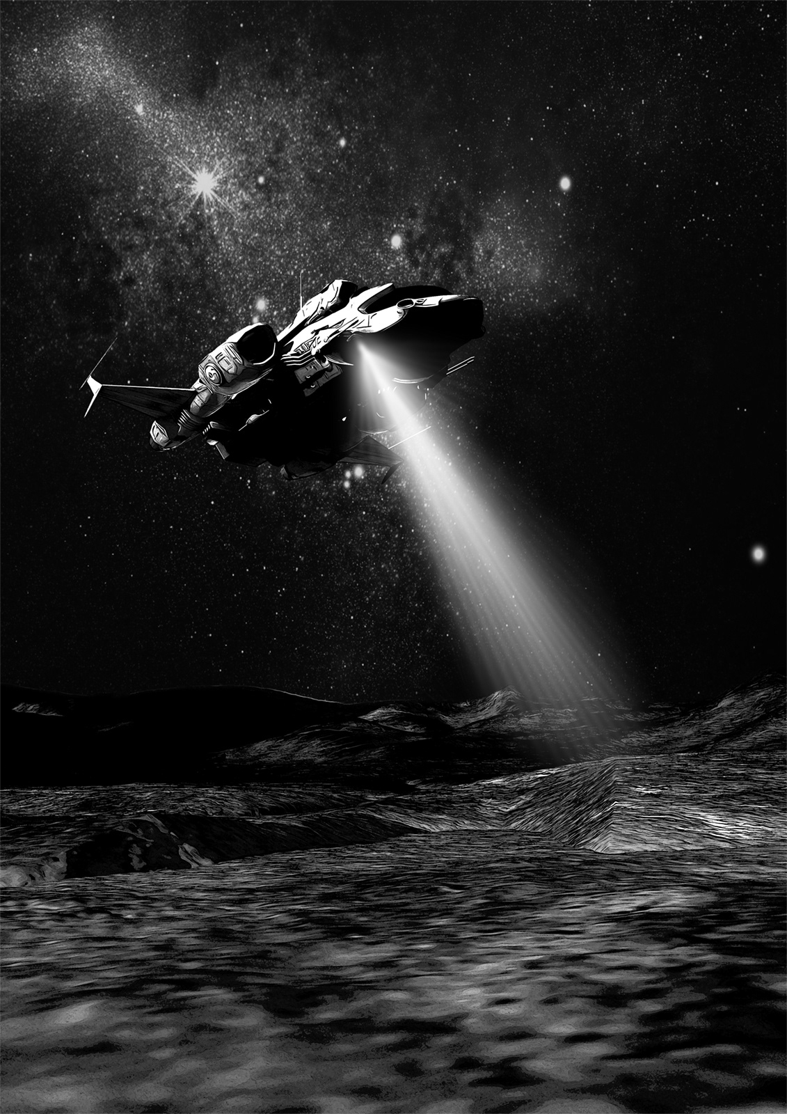 Innenillustration für die Nebular Buchserie von Thomas Rabenstein