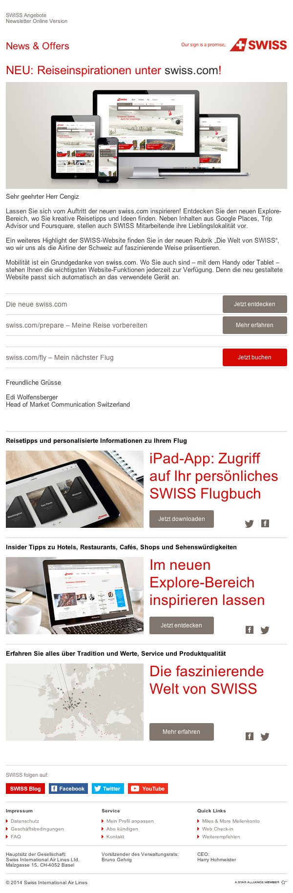  - SWISS Newsletter Redesign