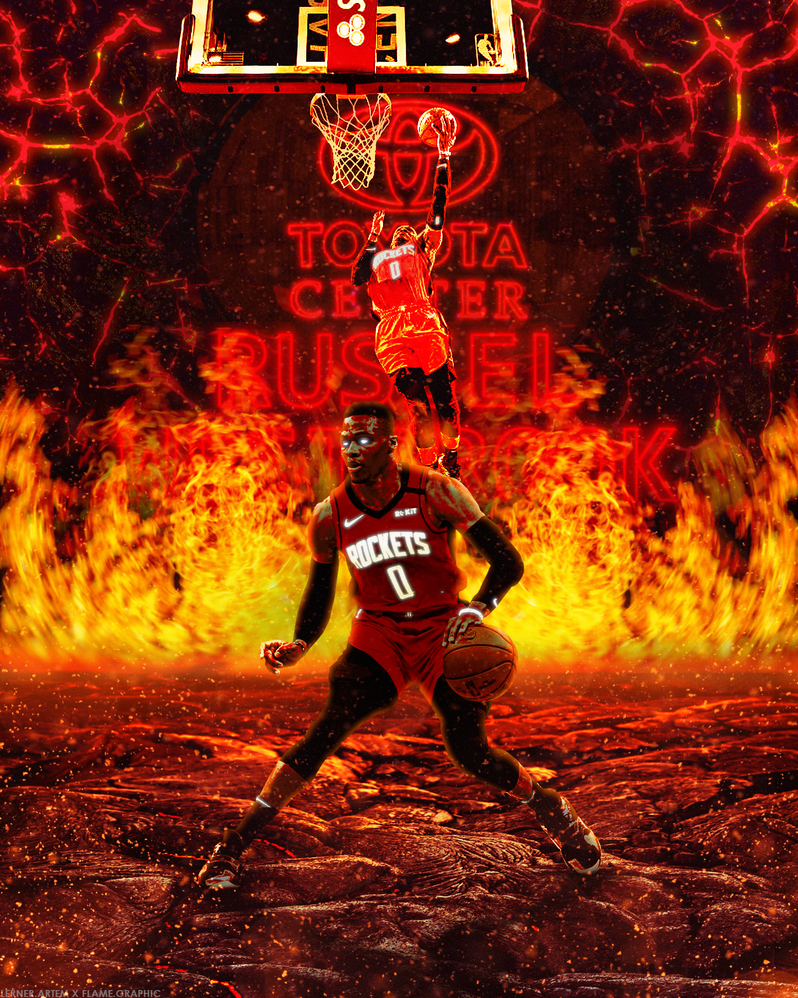 Russell Westbrook - @flame.graphics