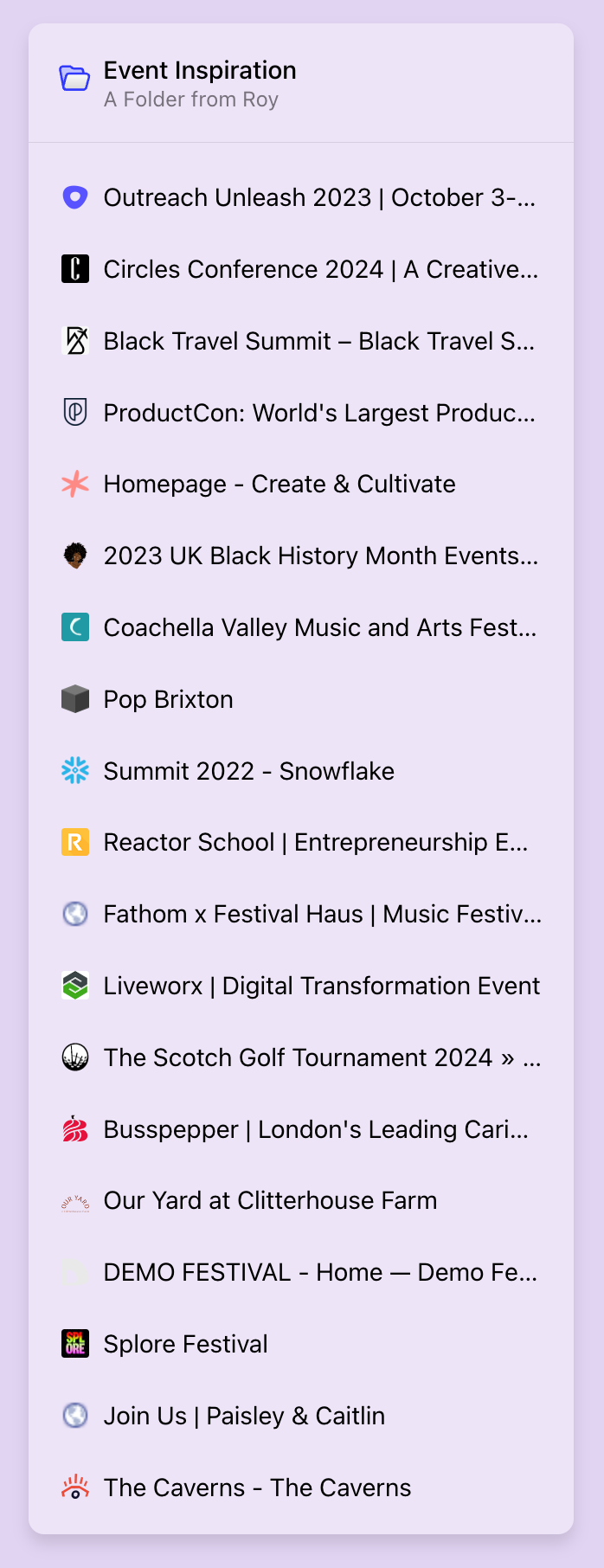 Event Website Inspiration
