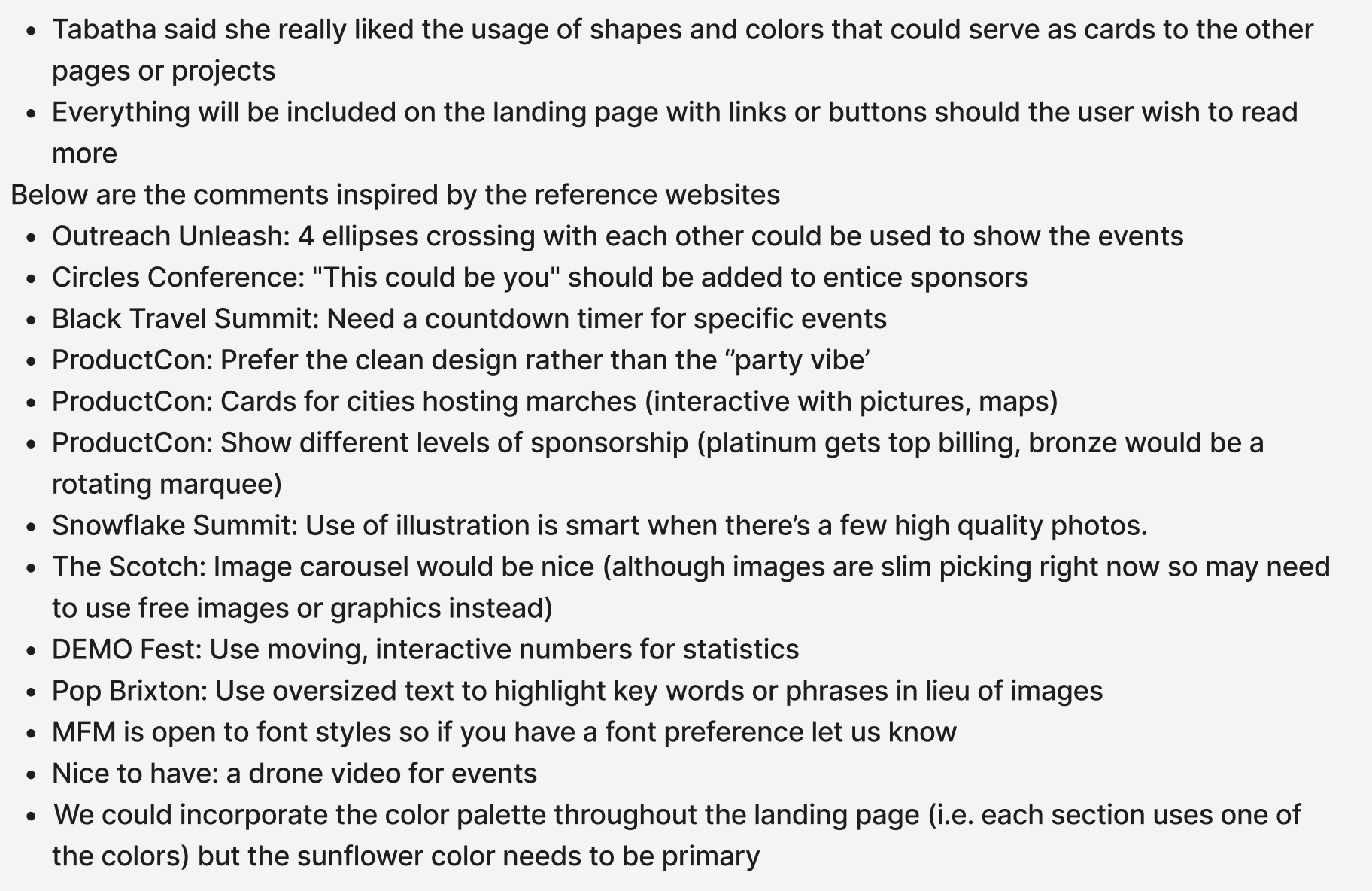 Client Feedback