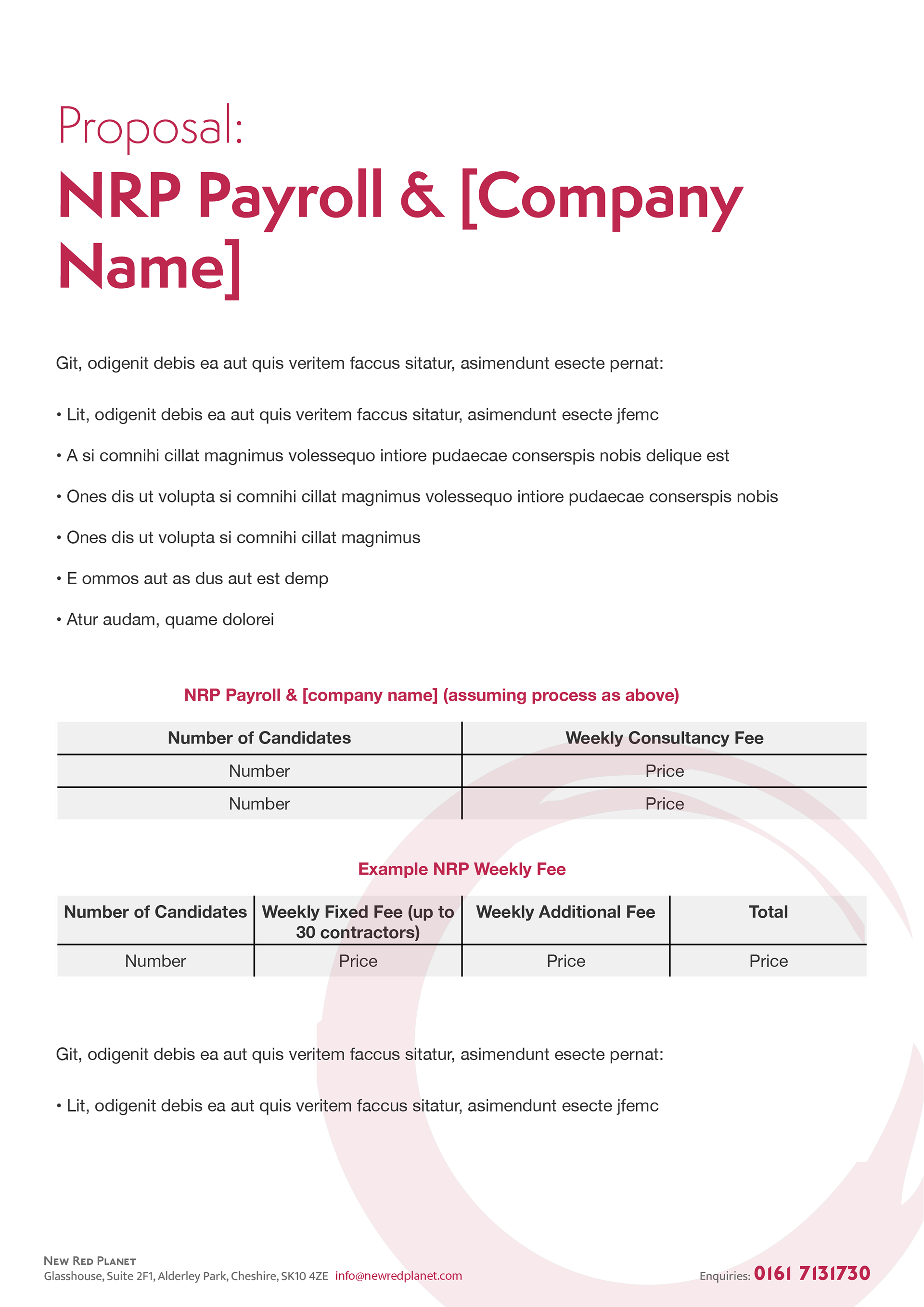 Business proposal example