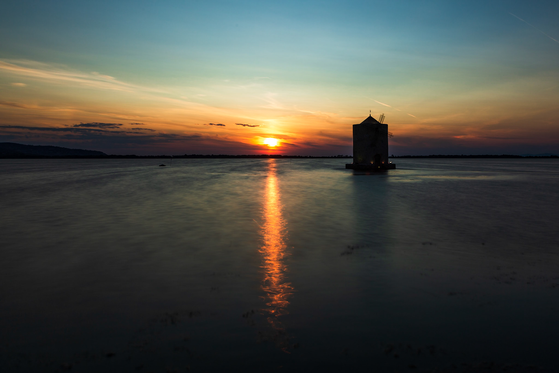 Tramonto sulla Laguna di Orbetello