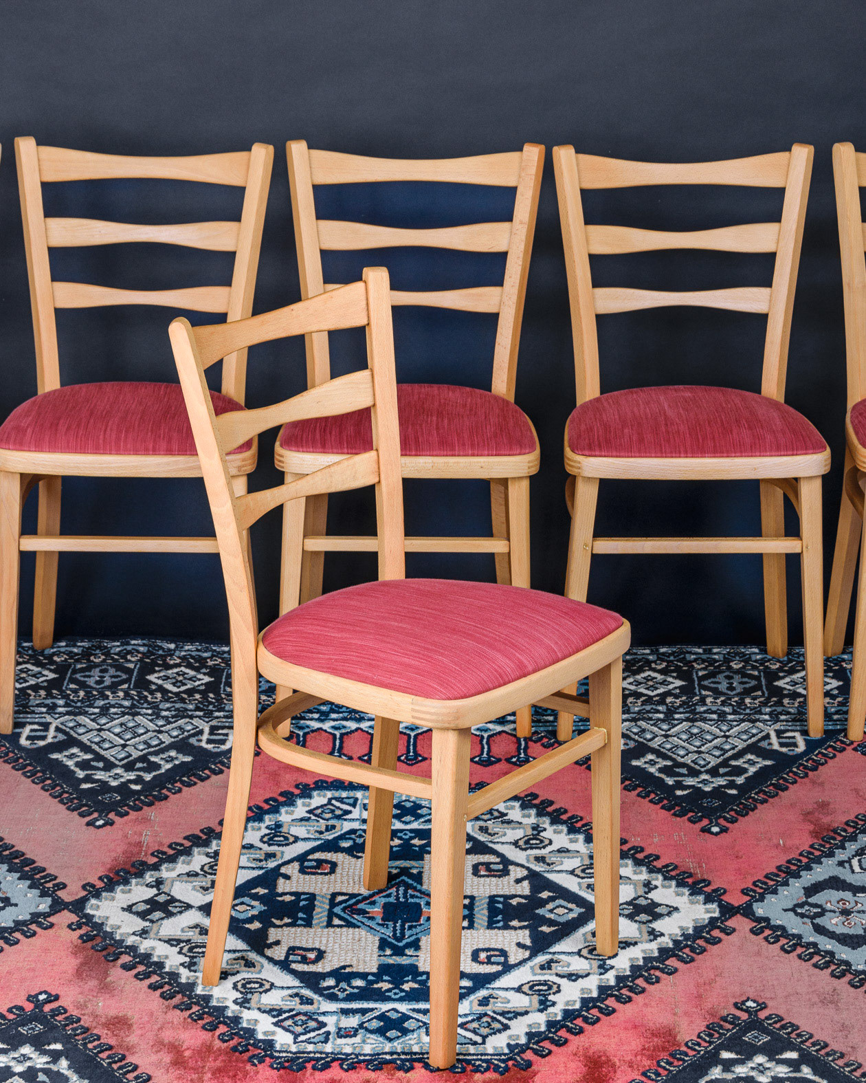 1950s bent-wood dining chairs