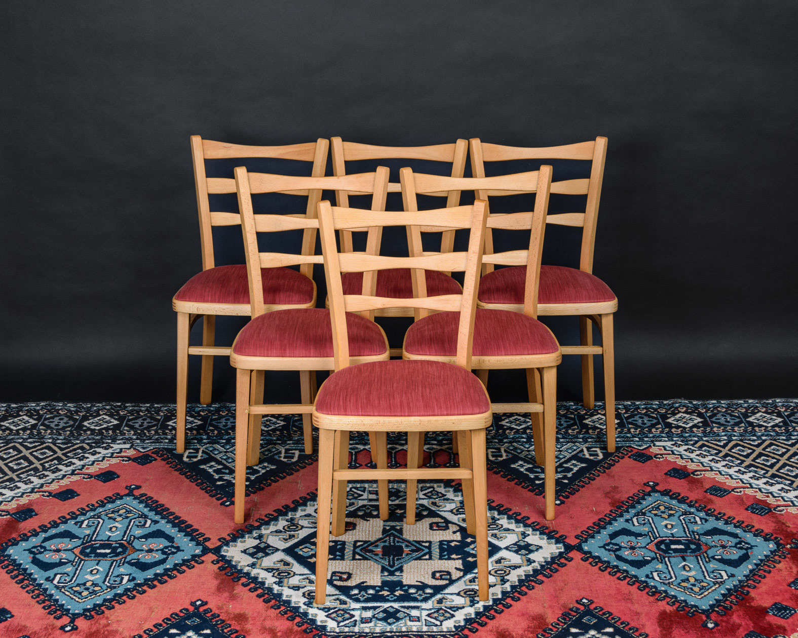 1950s bent-wood dining chairs
