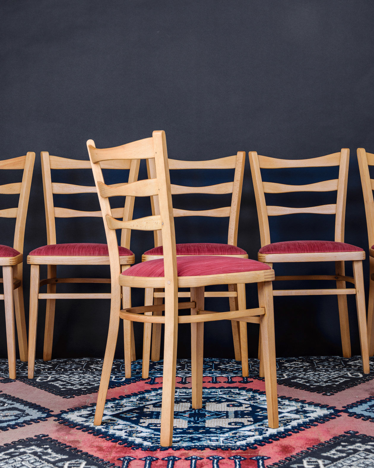 1950s bent-wood dining chairs