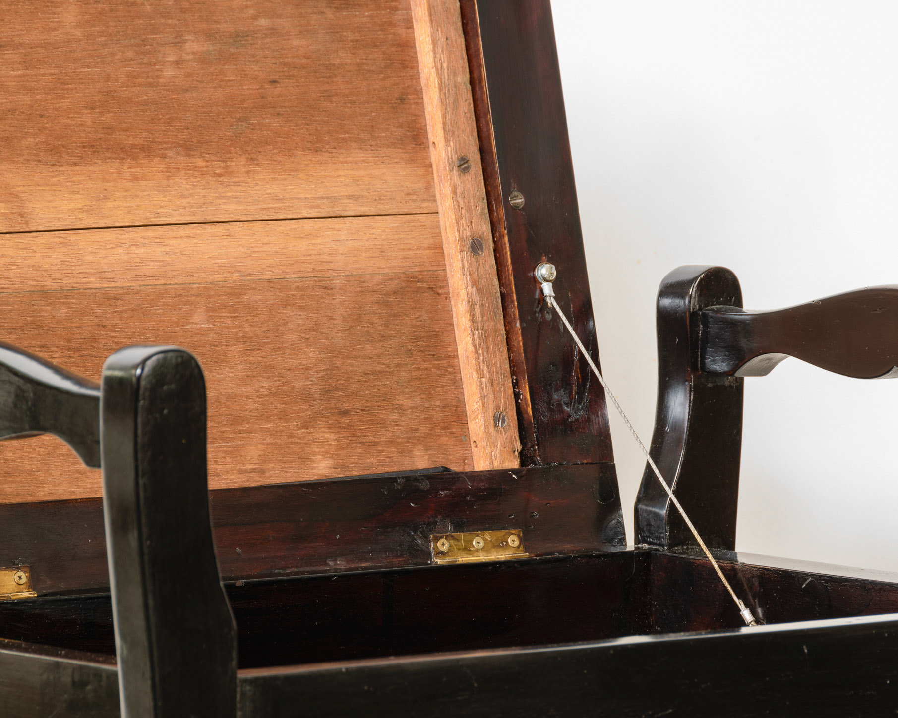 Japanned Edwardian Music Ottoman