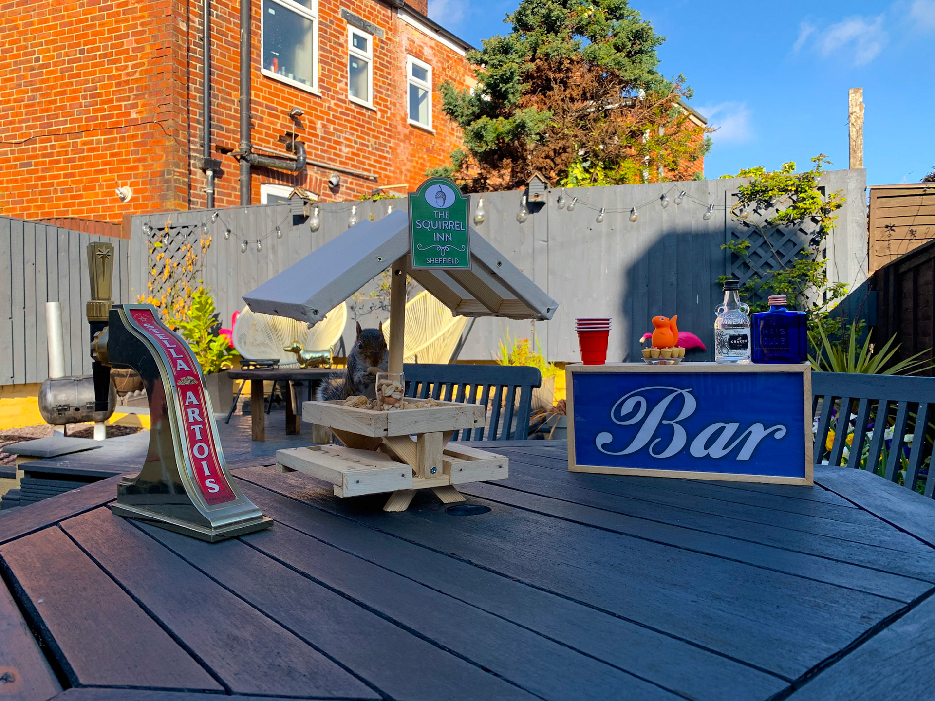 The Squirrel Inn Pop Up Wildlife Pub Garden
