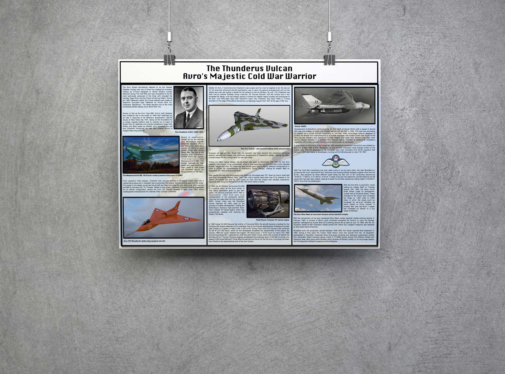 Vulcan - Avros Majestic Cold War Warrior Poster Mockup