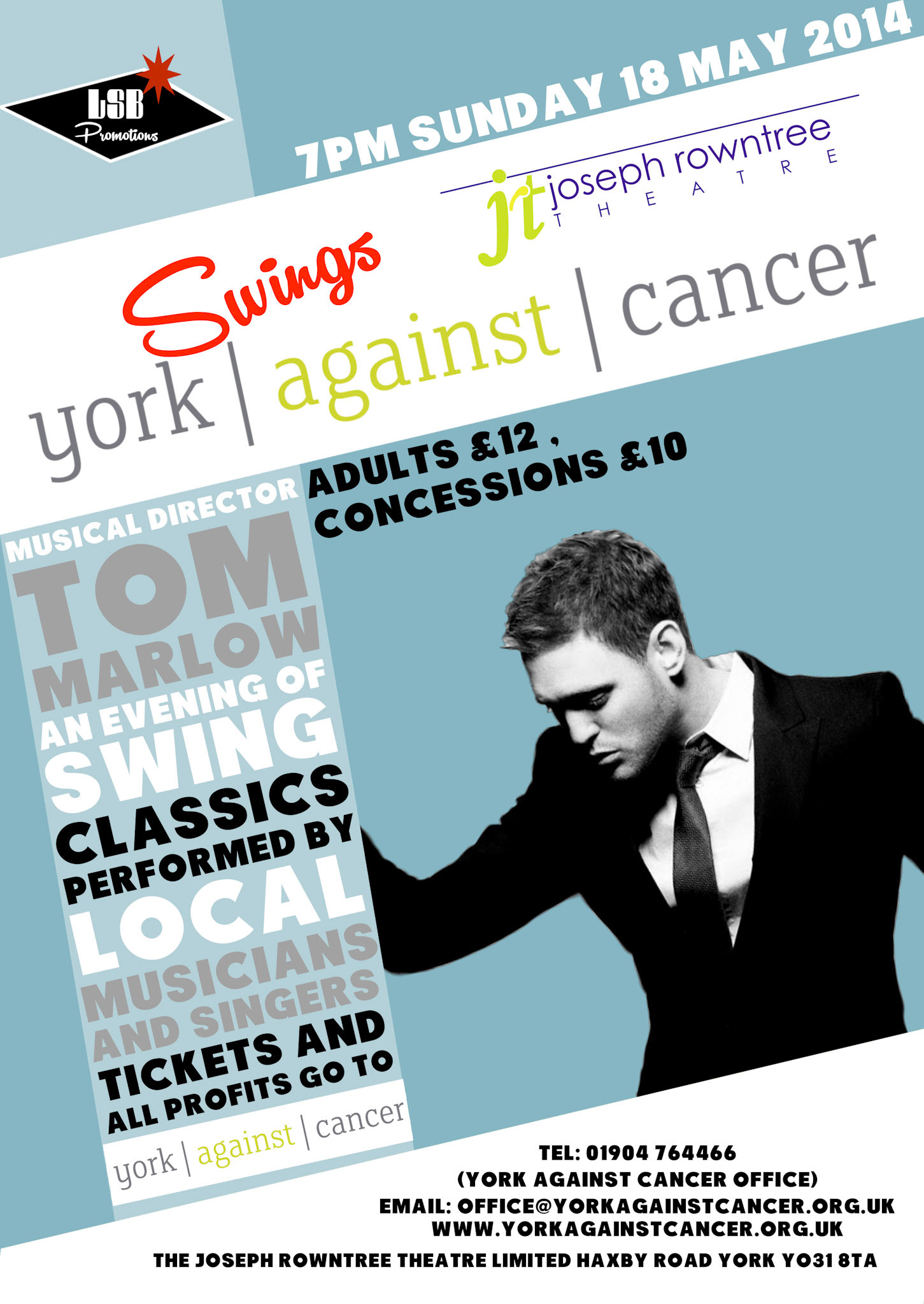 York Swings Against Cancer Poster buble