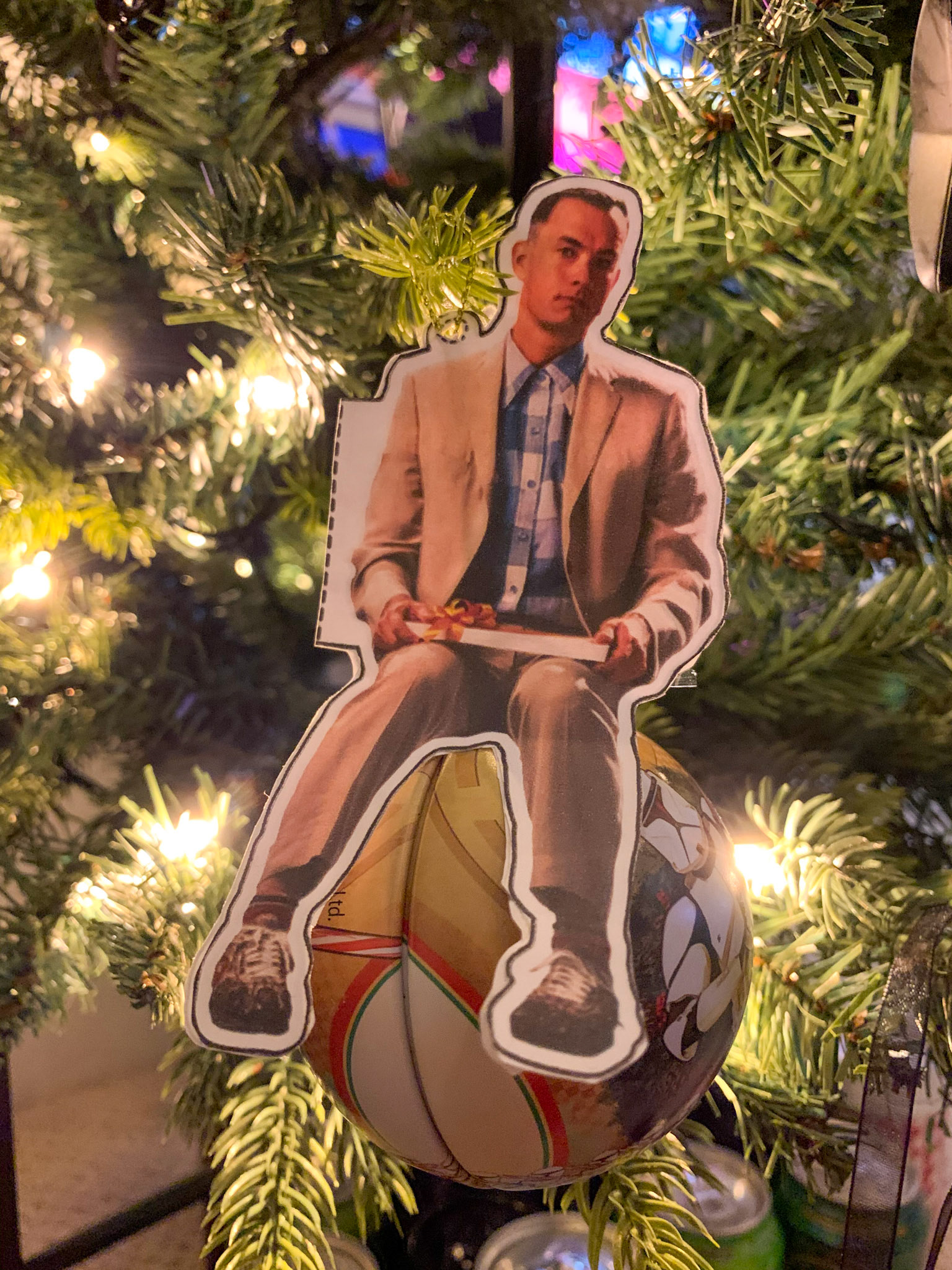 Forest Gump - Christmas Decoration Cutout Bauble Topper On Tree