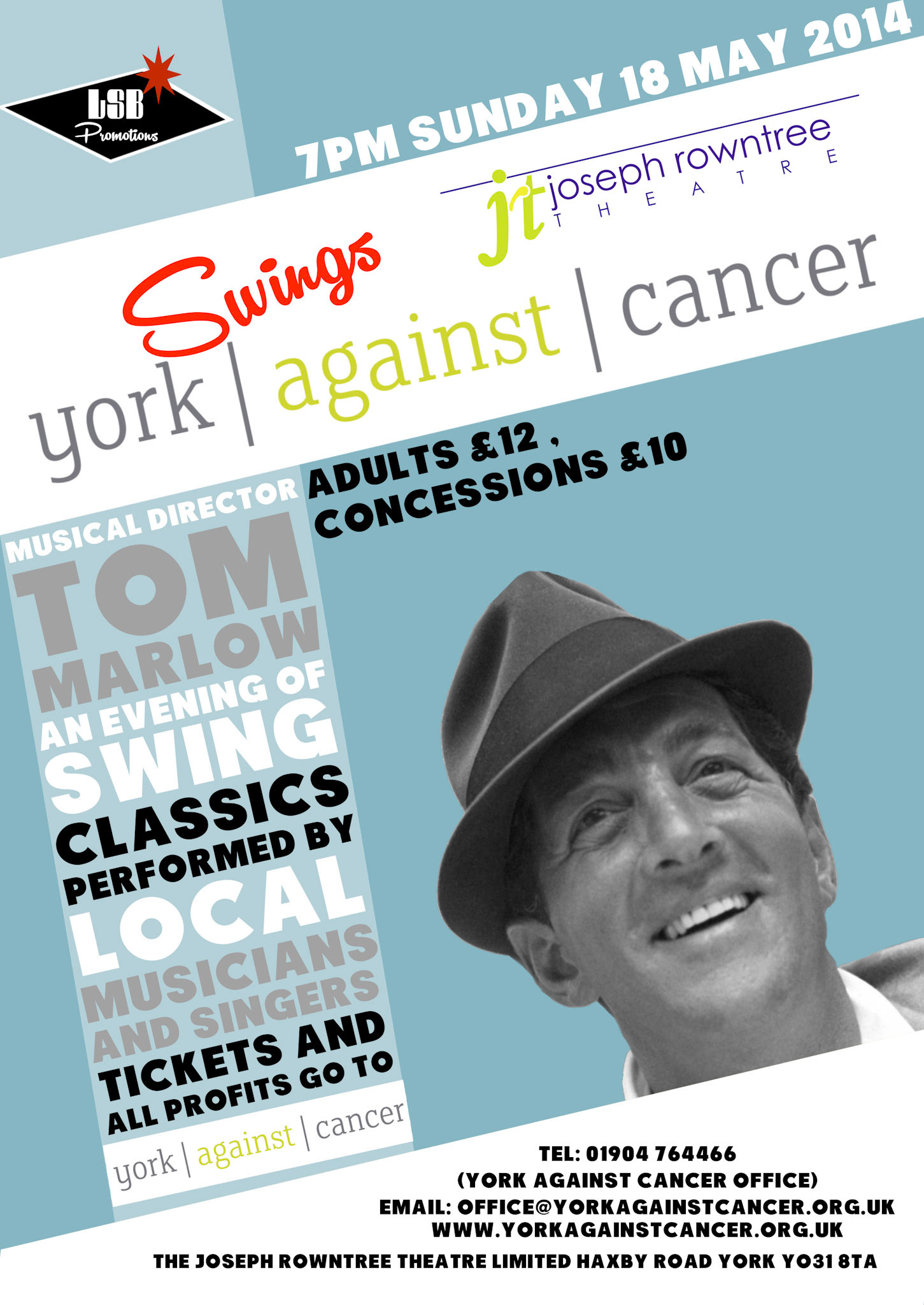 York Swings Against Cancer Poster Dean