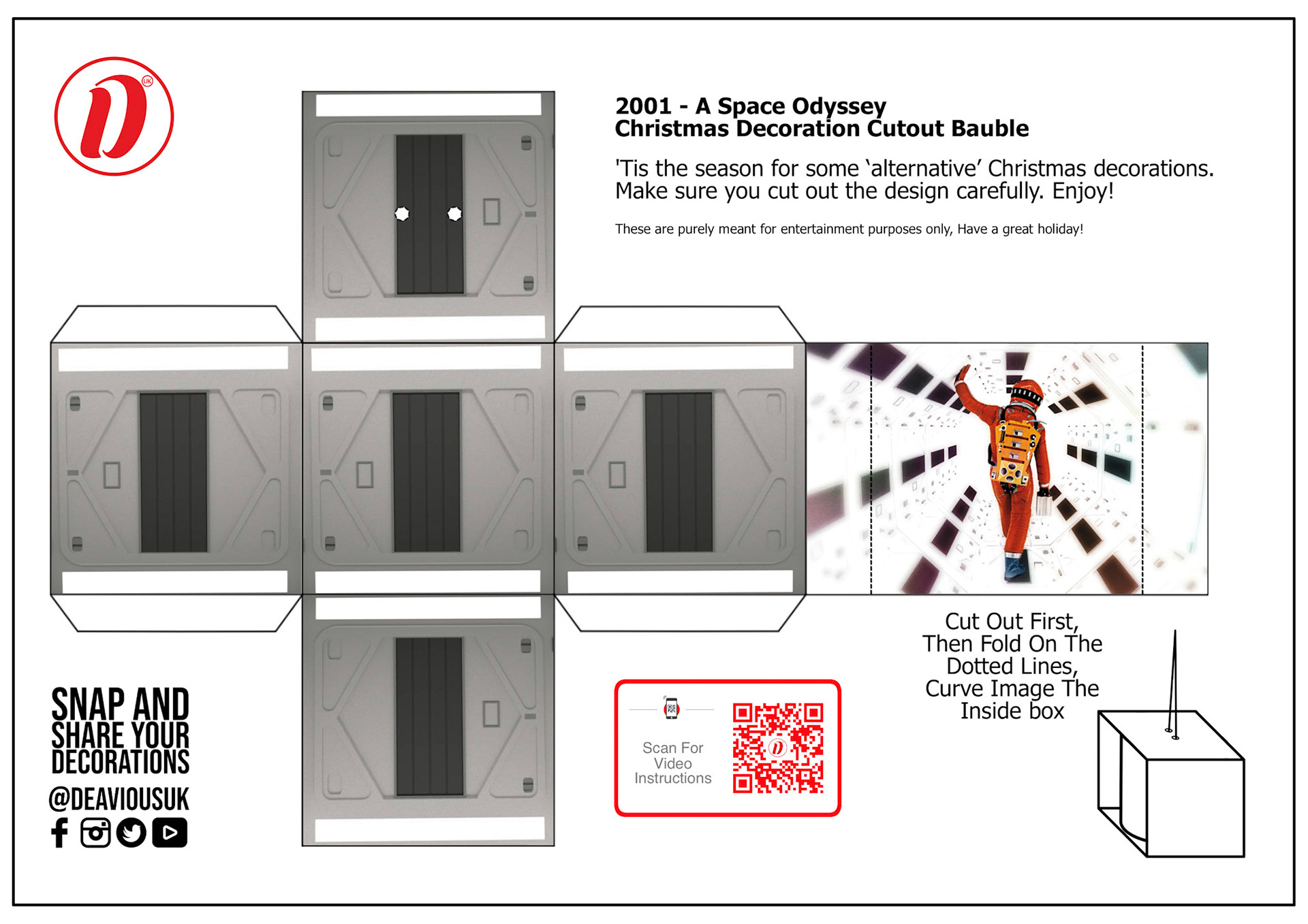 2001 - A Space Odyssey - Christmas Decoration Cutout Bauble