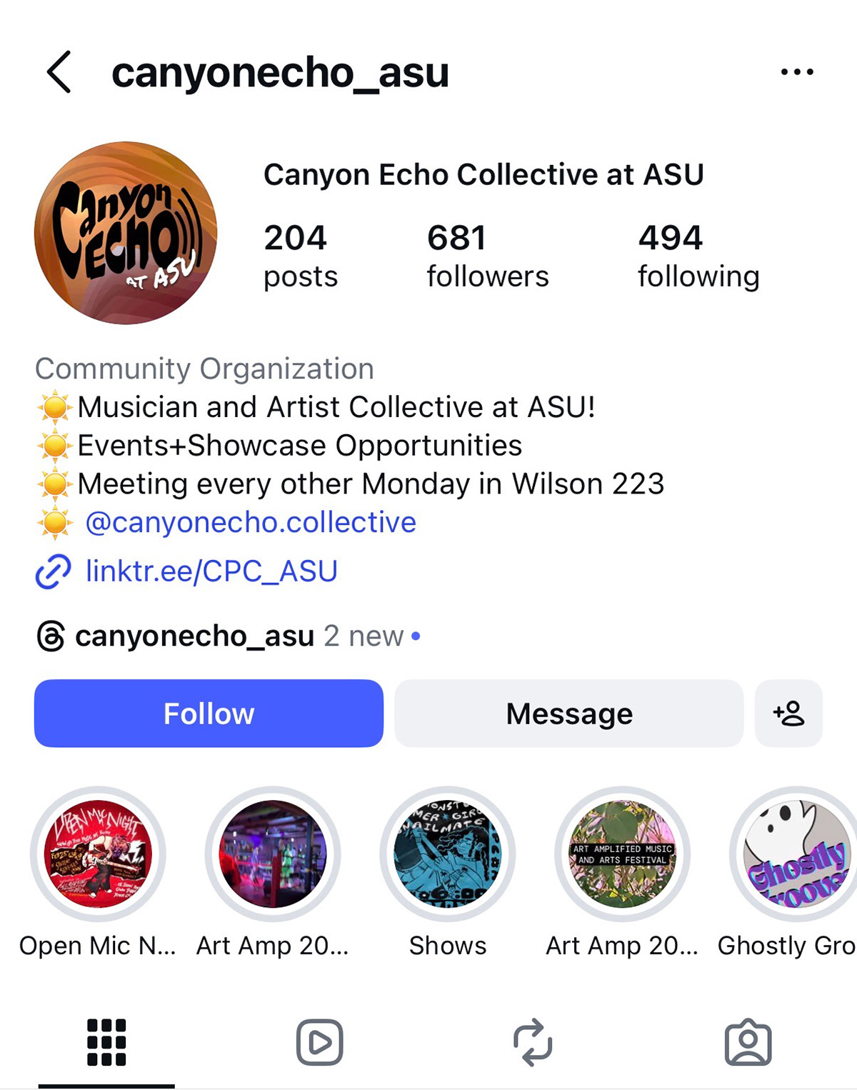 Final Logo displayed on client’s instagram