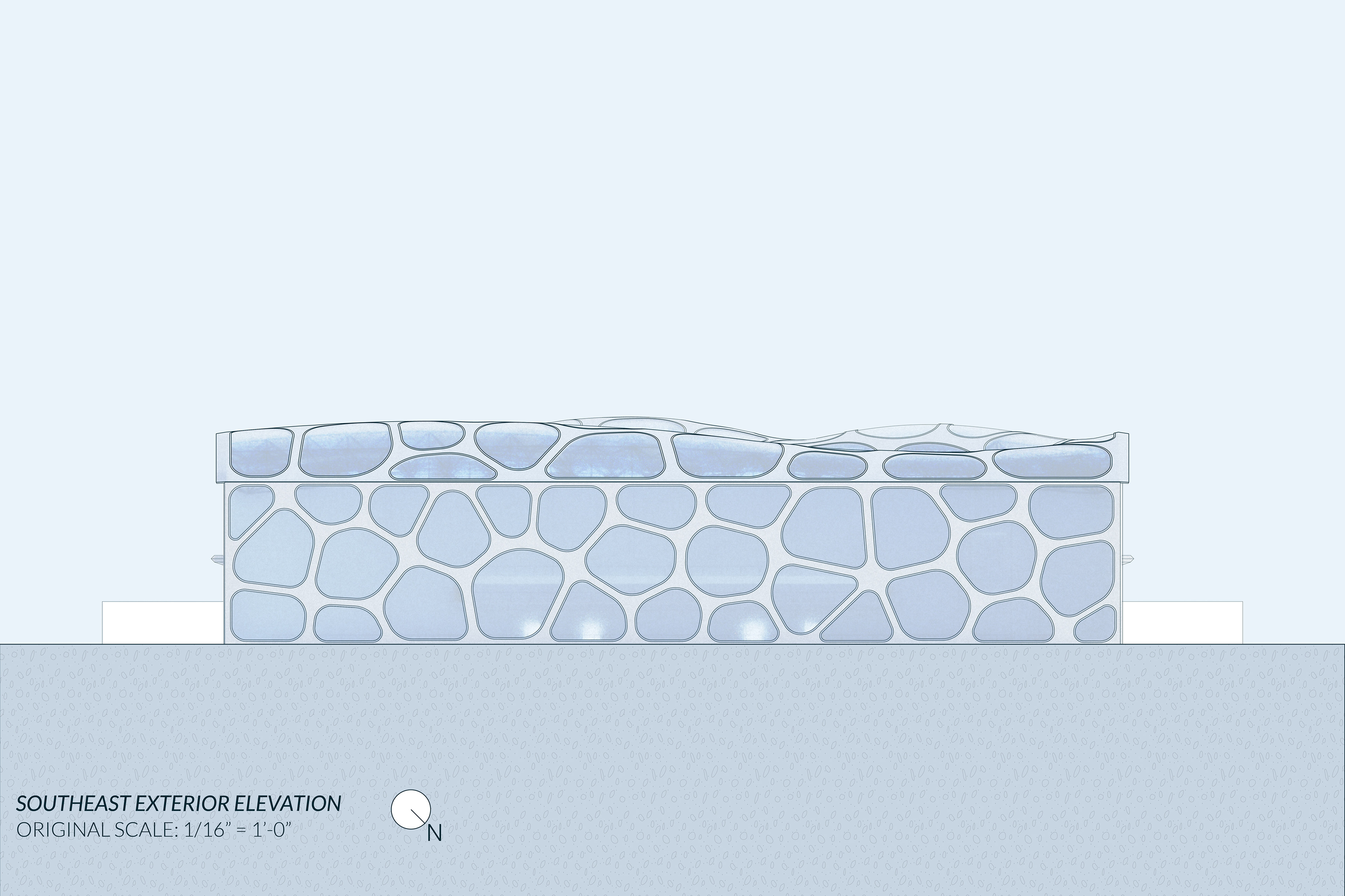 Southeast Exterior Elevation Drawing