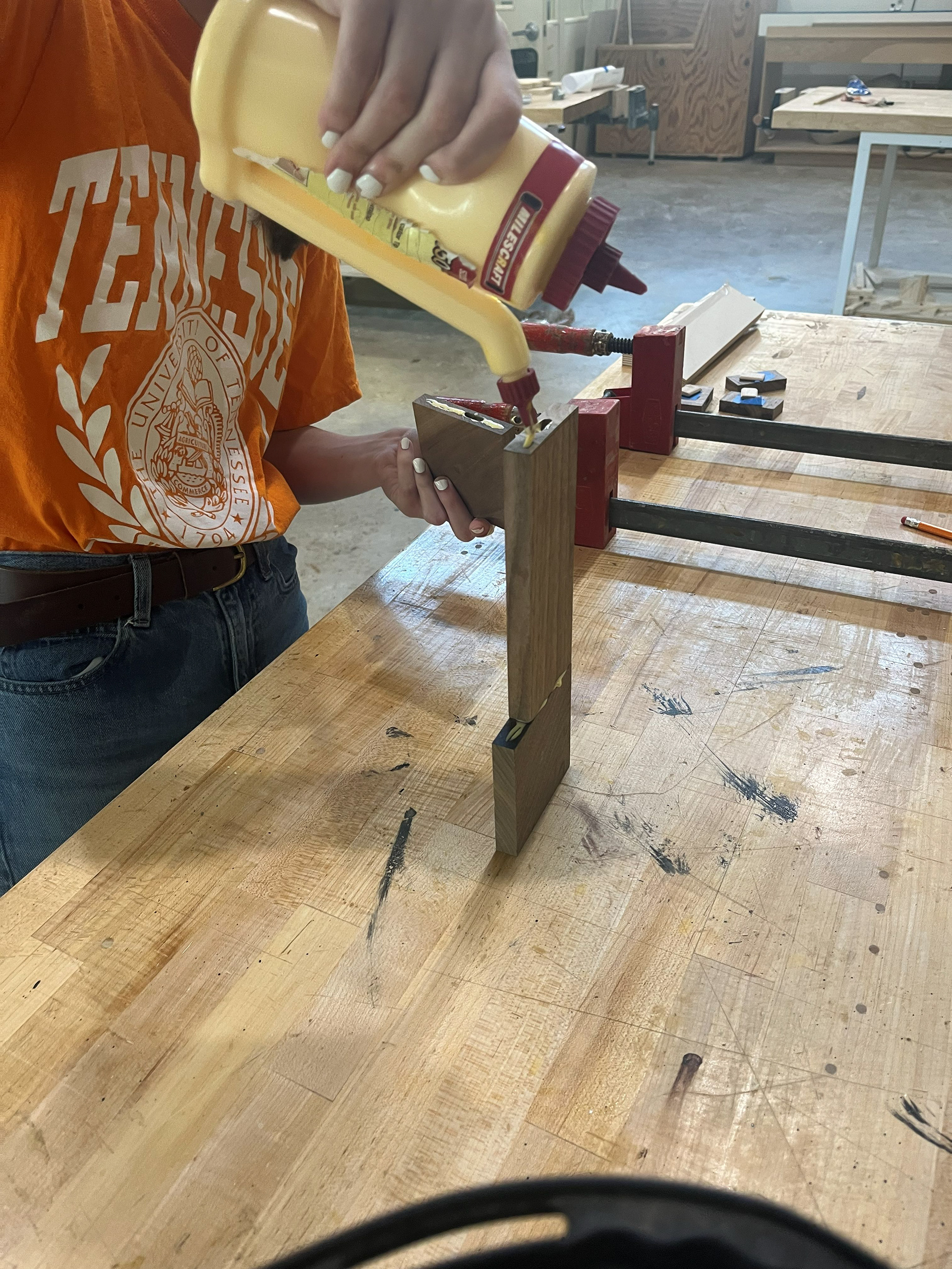 Image 20 | Gluing Together the Individual S-curve Leg Pieces