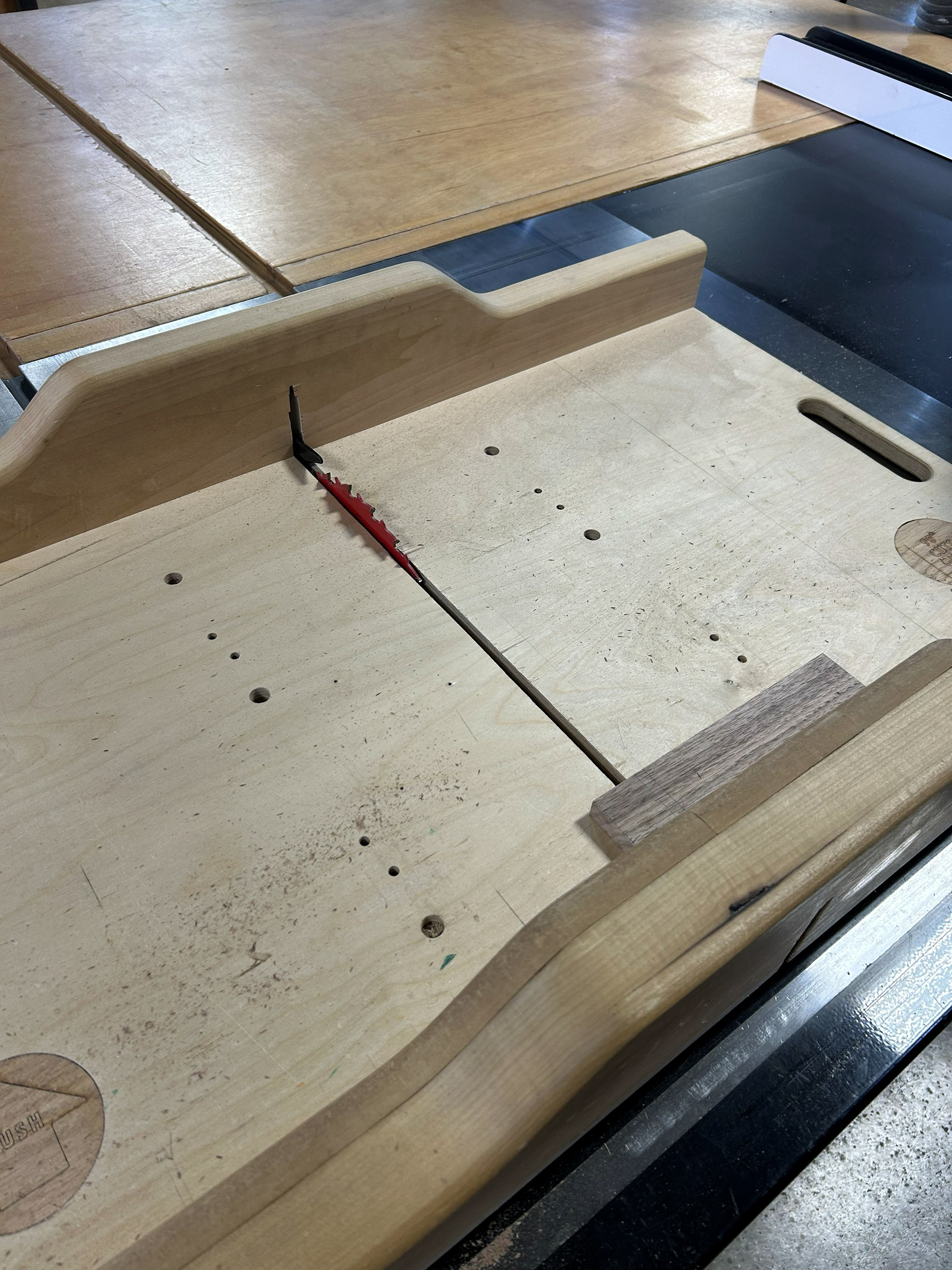Image 9 | Rip Cutting Individual Straight Pieces of the S-curve Legs on the Table Saw
