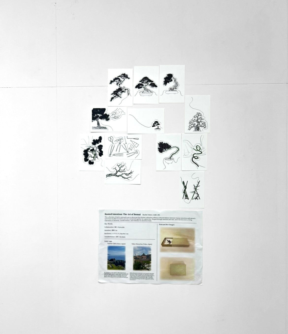 Postcard Gallery Exhibition Closeup