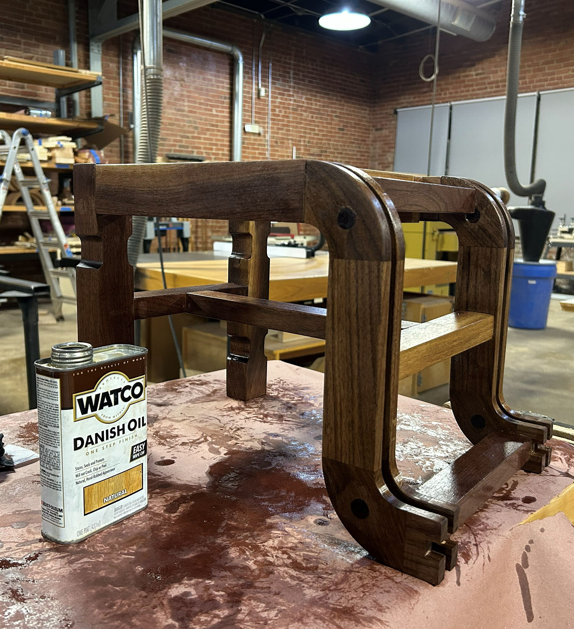 Image 52 | Wiping the Excess Danish Oil After Initial Wipe-on and Waiting for the Danish Oil to Dry for 12 Hours